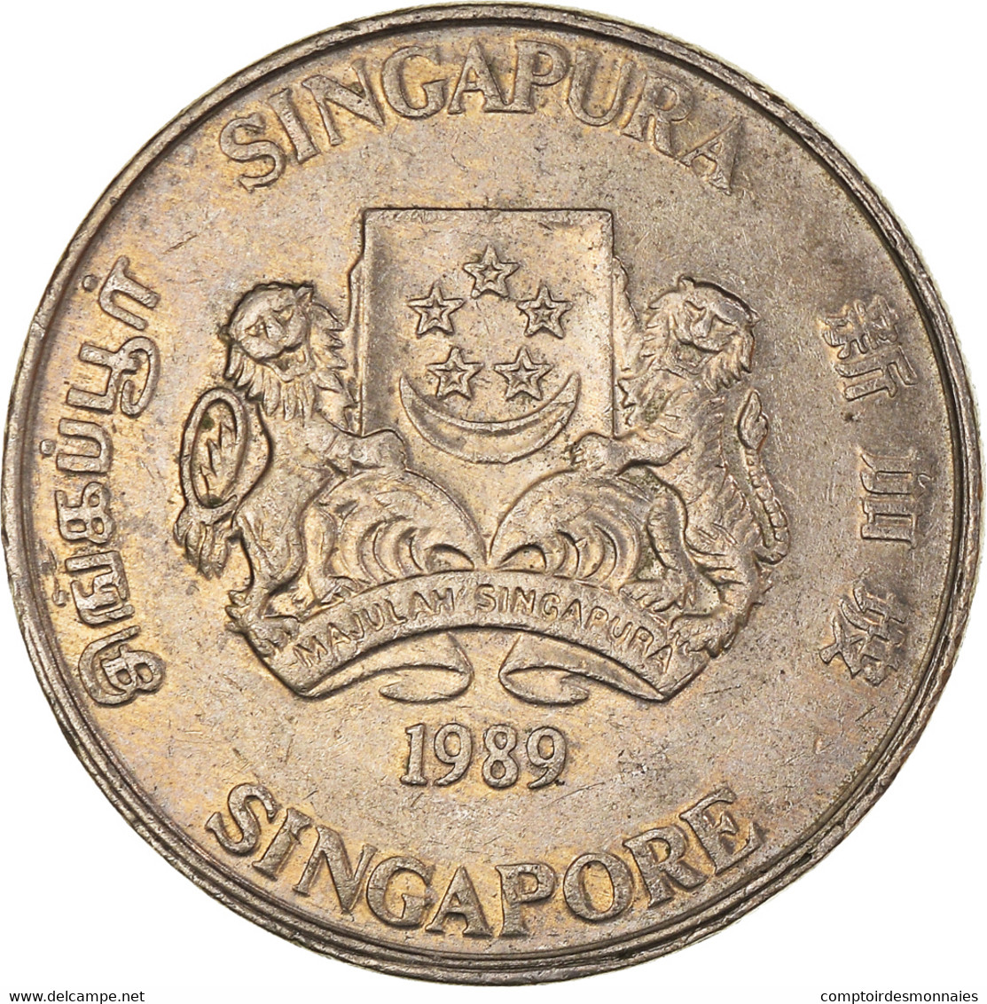 Monnaie, Singapour, 20 Cents, 1989 - Singapour