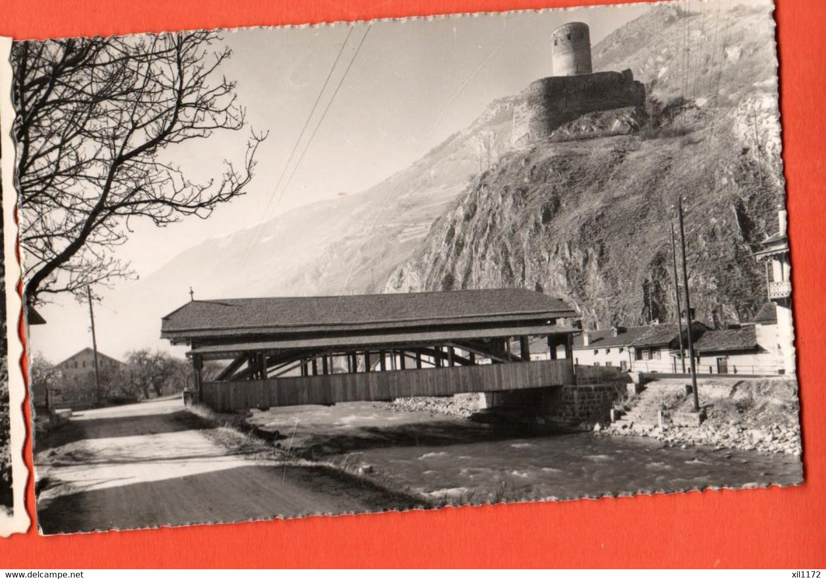 ZMQ-36 Martigny Pont De La Batiaz Sur La Dranse Et La Tour.  DArbellay 1057  Circulé Sous Eneloppe - Martigny