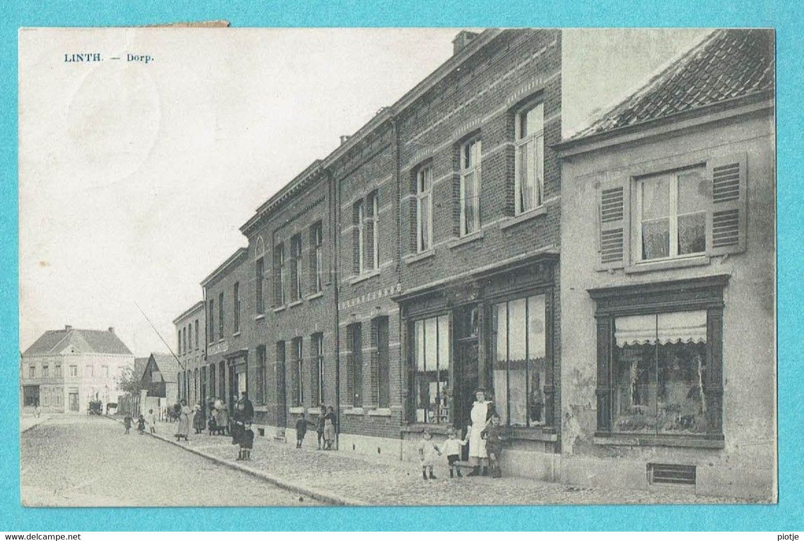 * Lint - Linth (Antwerpen - Anvers) * (Uitg L. Van Den Eynde) Dorp, Village, Animée, Straatzicht, Enfants, Magasin, Old - Lint