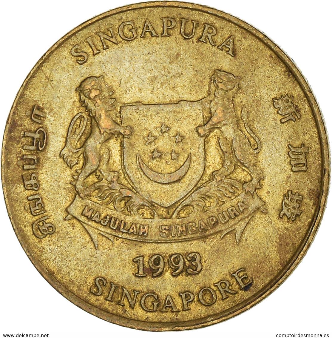 Monnaie, Singapour, 5 Cents, 1993 - Singapour