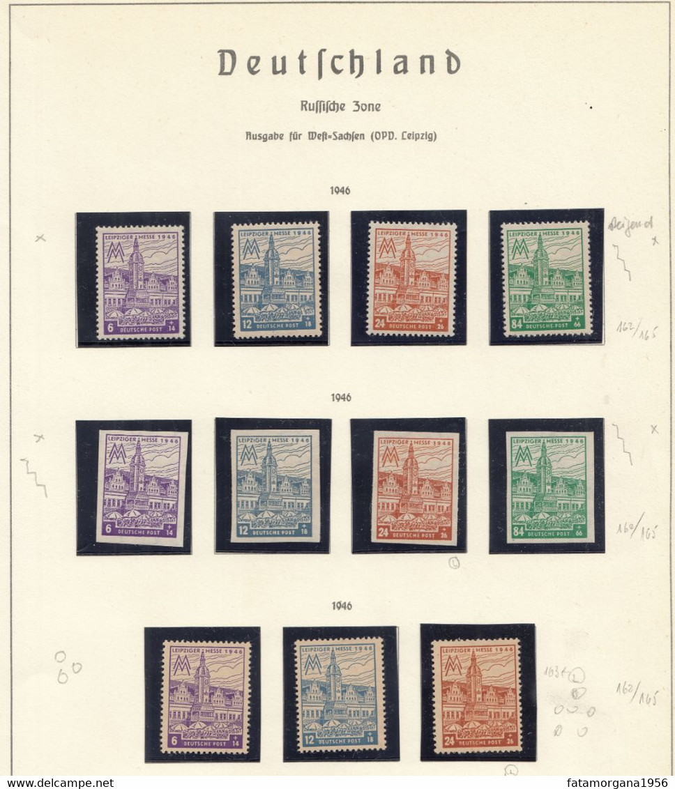 SASSONIA OCCIDENTALE - 1946 - Lotto Di 11 Valori Nuovi MNH E MH, Di Prima E Seconda Scelta, Come Da Immagine. - Otros & Sin Clasificación