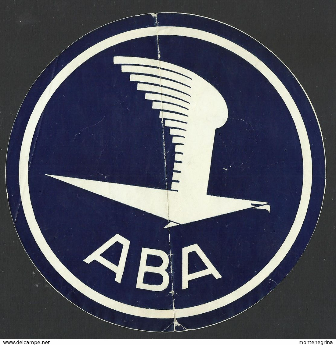 Vintage Airline Luggage Label ABA SWEDISH AIRLINES  D = 15 Cm  (see Sales Conditions) 05899 - Baggage Labels & Tags