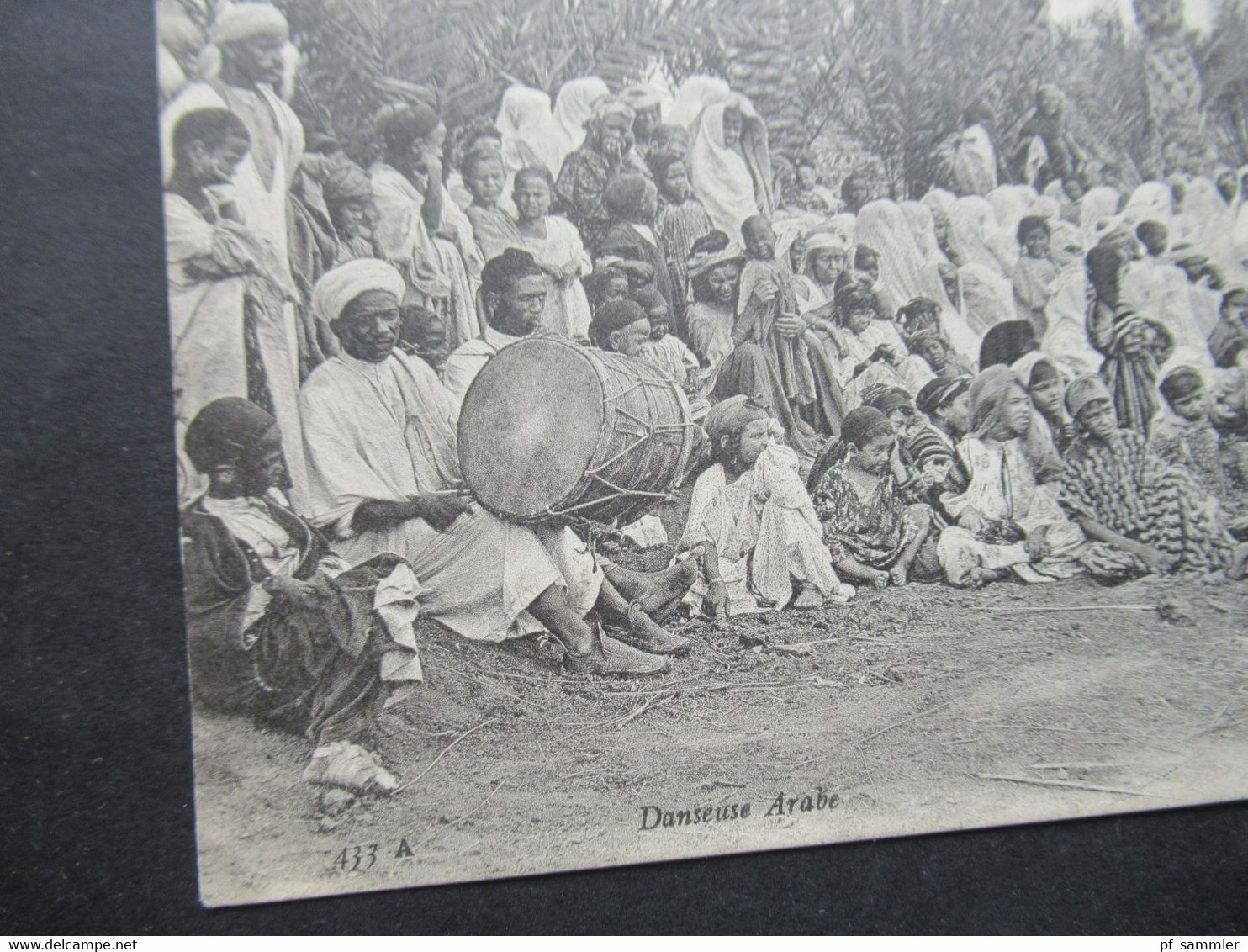 Frankreich Kolonie Algerien AK 1907 Danseuse Arabe / Menschen Mit Trommel Tanzen Bahnpost Stempel Affreville A Alger - Escenas & Tipos