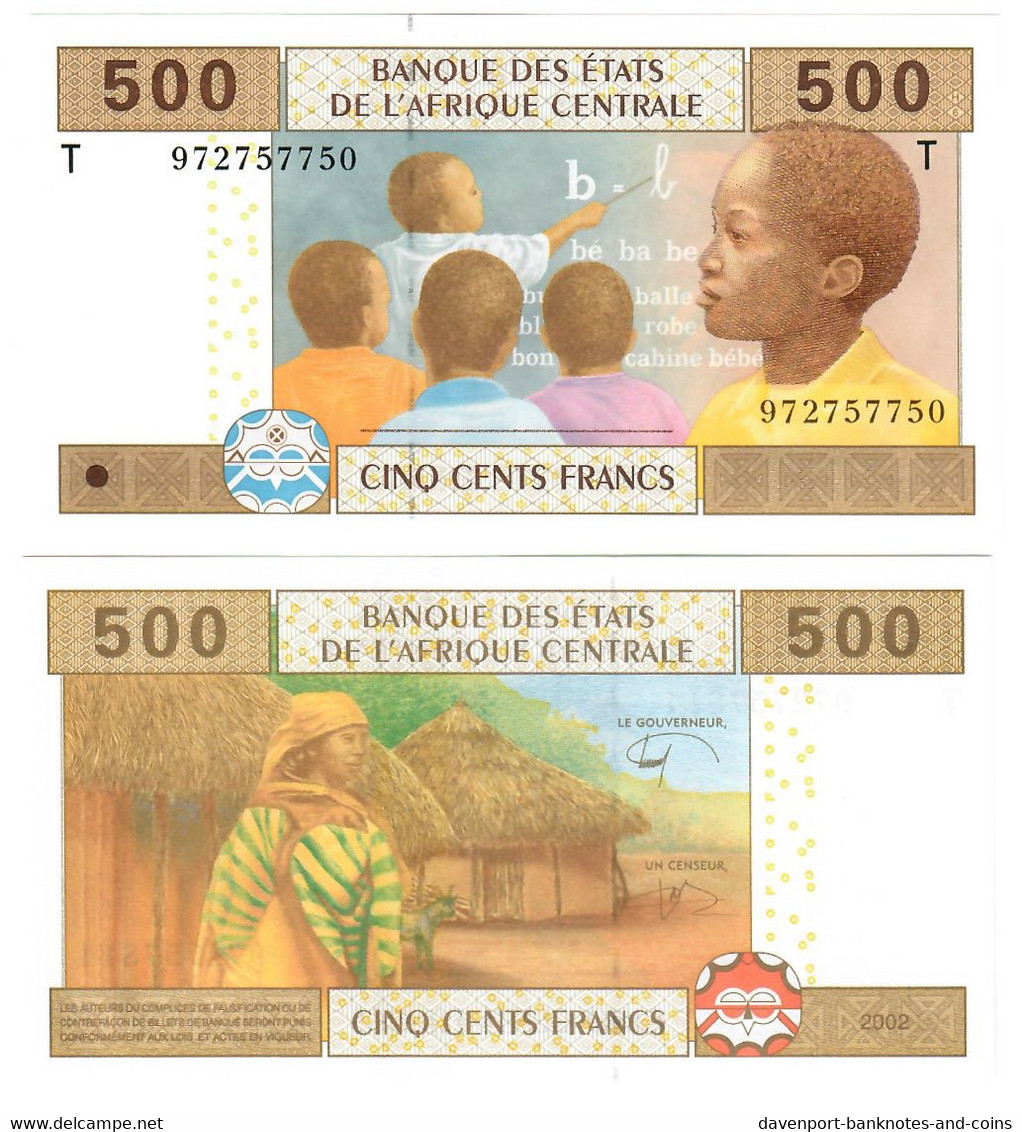 Congo 500 Francs CFA 2002 (2017) UNC "T" - Republic Of Congo (Congo-Brazzaville)