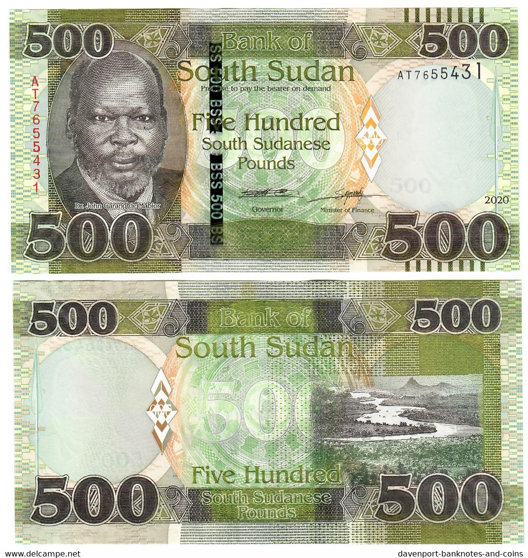 South Sudan 500 Pounds 2020 (2021) UNC - South Sudan