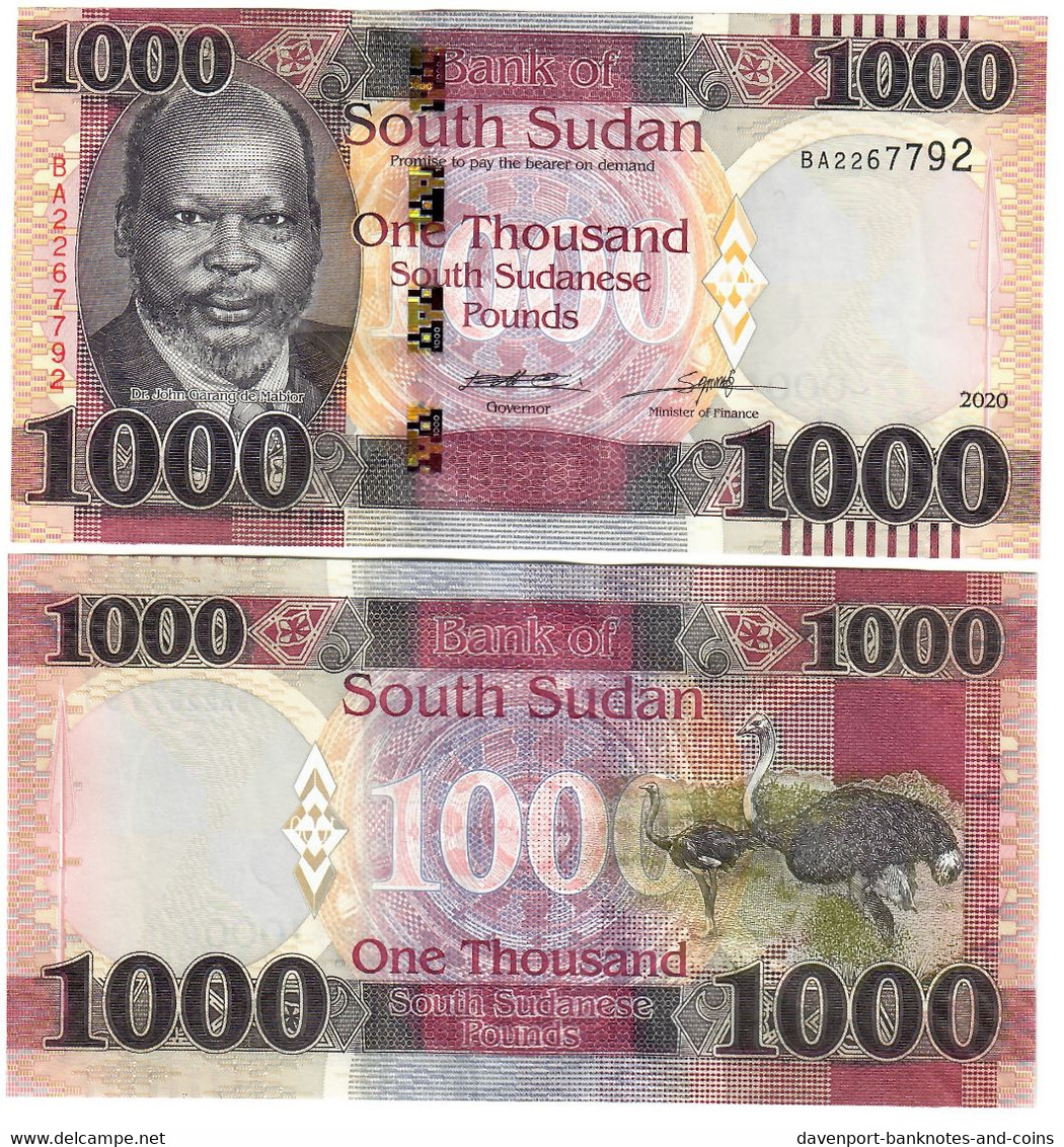 South Sudan 1000 Pounds 2020 (2021) UNC - South Sudan