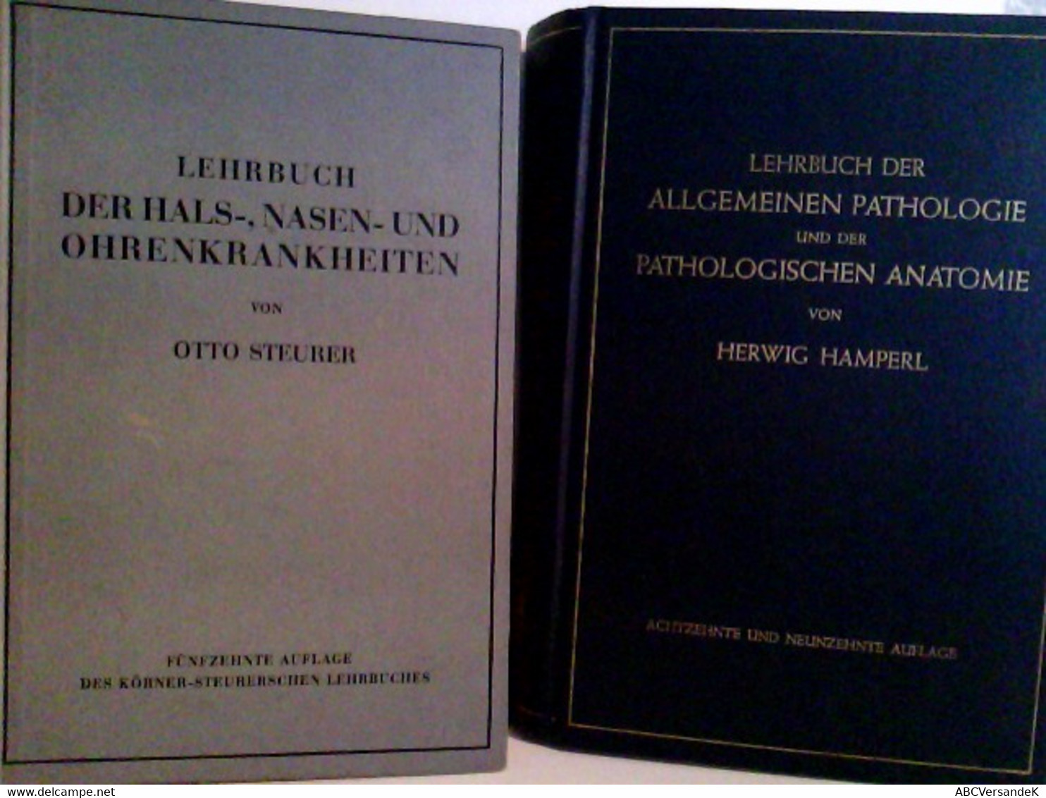 Konvolut Bestehend Aus 2 Bänden, Zum Thema: Lehrbücher Der Medizin. - Libri Scolastici