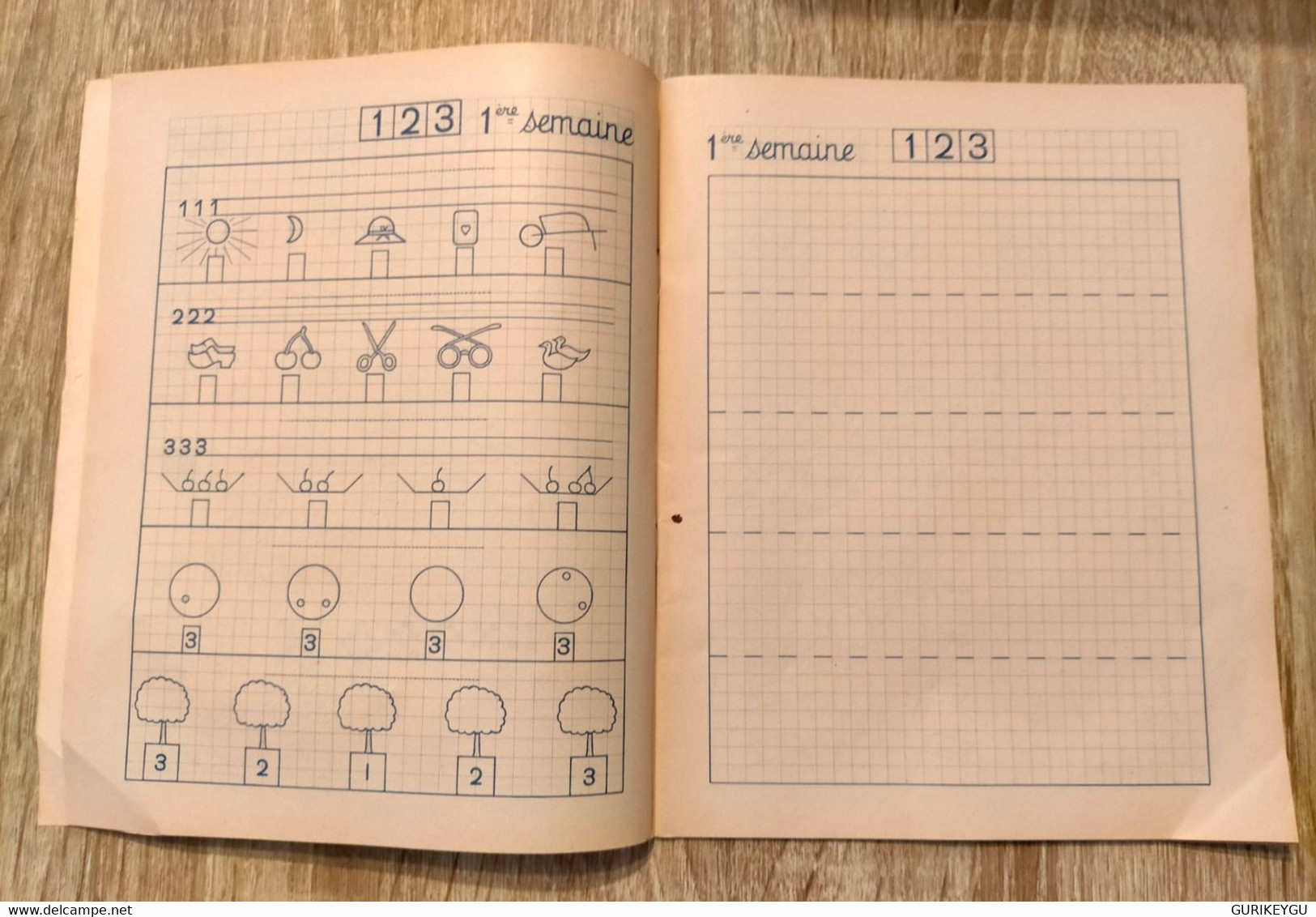 Ancien Livre D'école Je Dessine Et Je Compte De 1 à 20 Cahier Maternelle FERNAND NATHAN PARIS De 1953 16 Semaines - 0-6 Jaar