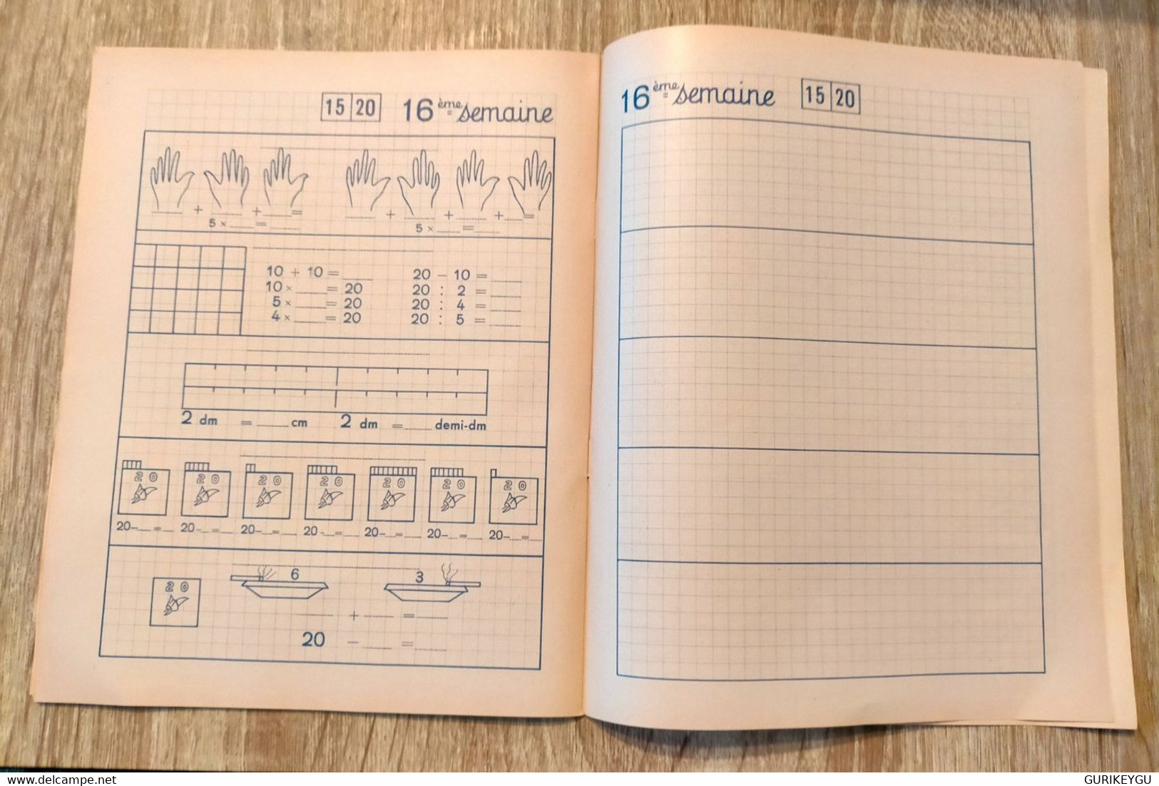 Ancien Livre D'école Je Dessine Et Je Compte De 1 à 20 Cahier Maternelle FERNAND NATHAN PARIS De 1953 16 Semaines - 0-6 Años