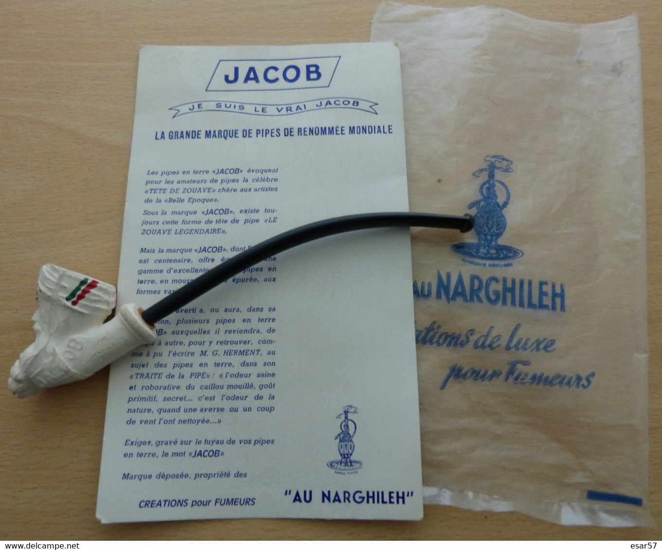 Pipe En Terre Jacob Neuve Avec Emballage Je Suis Le Beau Jacob - Pijpen In Klei En Porselein