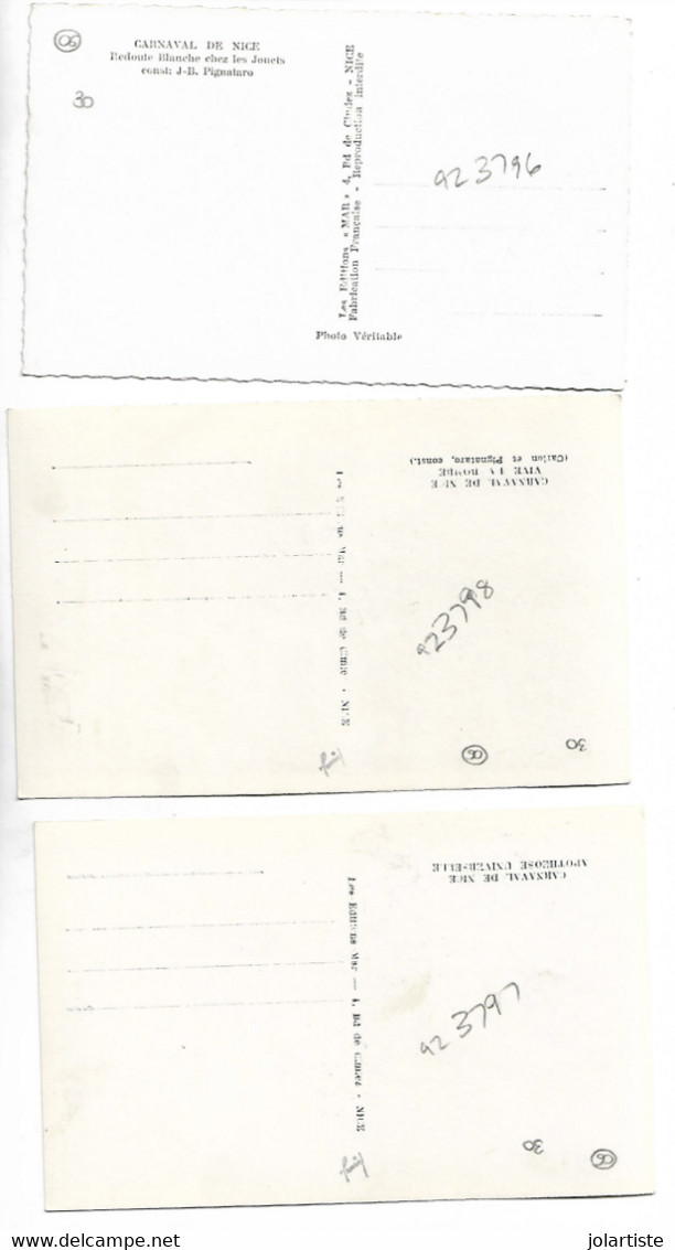 D 06  CPA   NICE  Carnaval De Nice Lot De 23 Cartes  Recto Verso  T T B  Poids  85 Gr N0113 - Lots, Séries, Collections