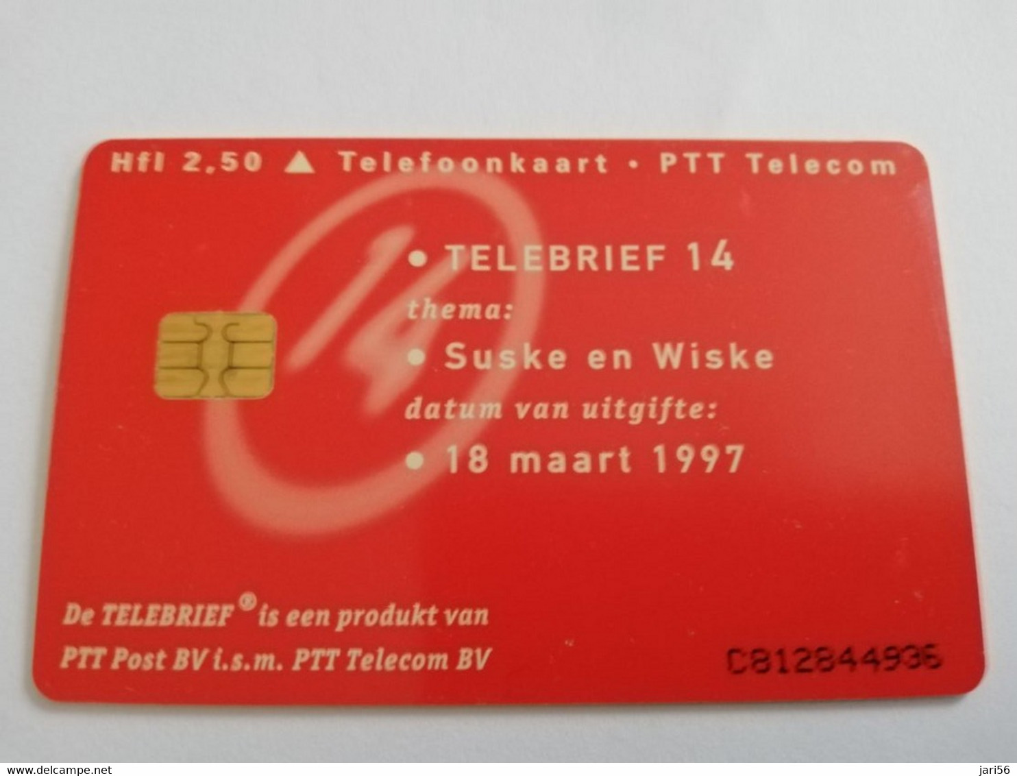 NETHERLANDS  ADVERTISING CHIPCARD / TELEBRIEF   Hfl 2,50   SUSKE & WISKE /BOB & BOBETTE  ** 9429 ** - Privé