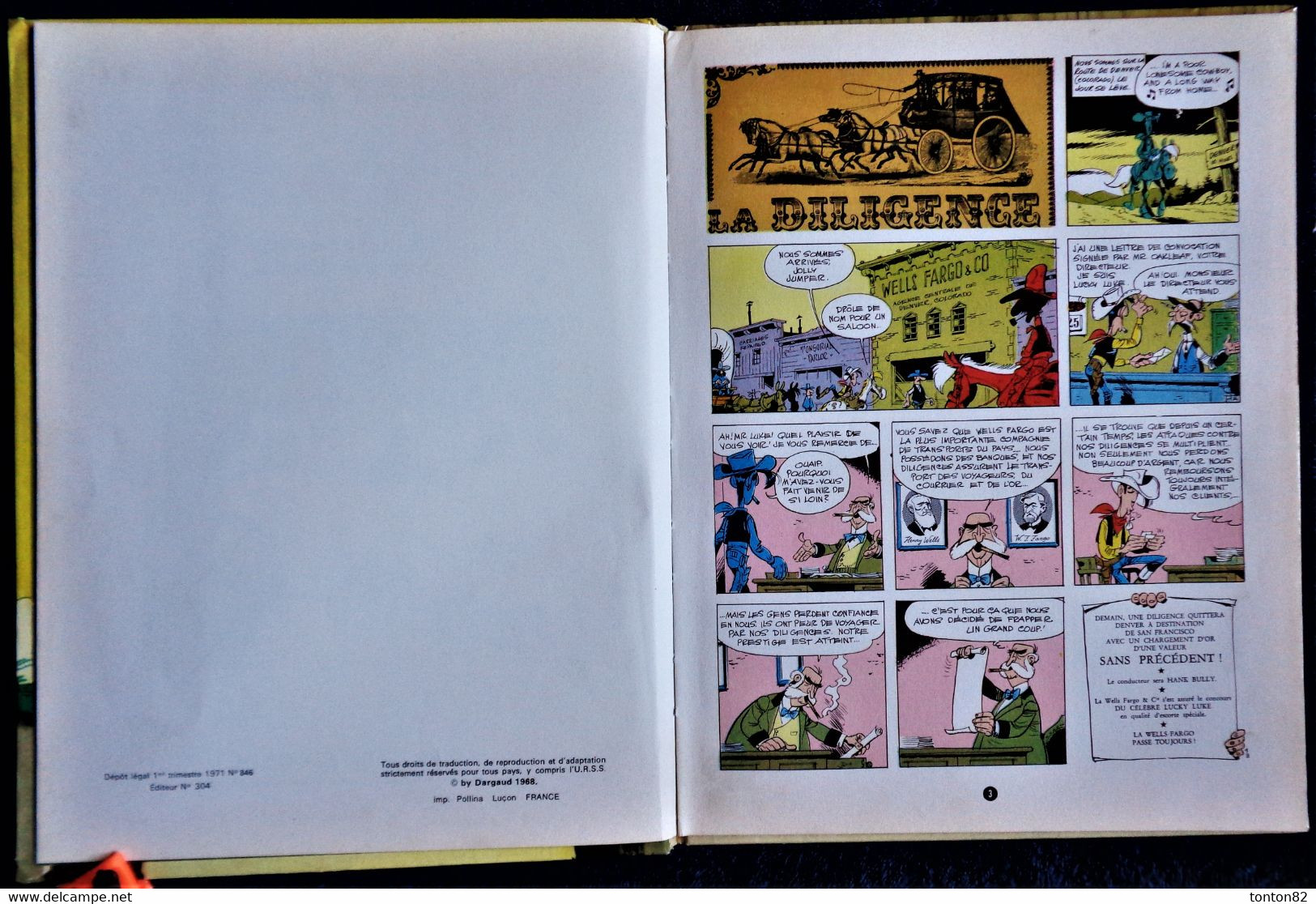 Morris Et Goscinny - Lucky Luke - La Diligence - DARGAUD Éditeur - ( 1971 )  . - Lucky Luke