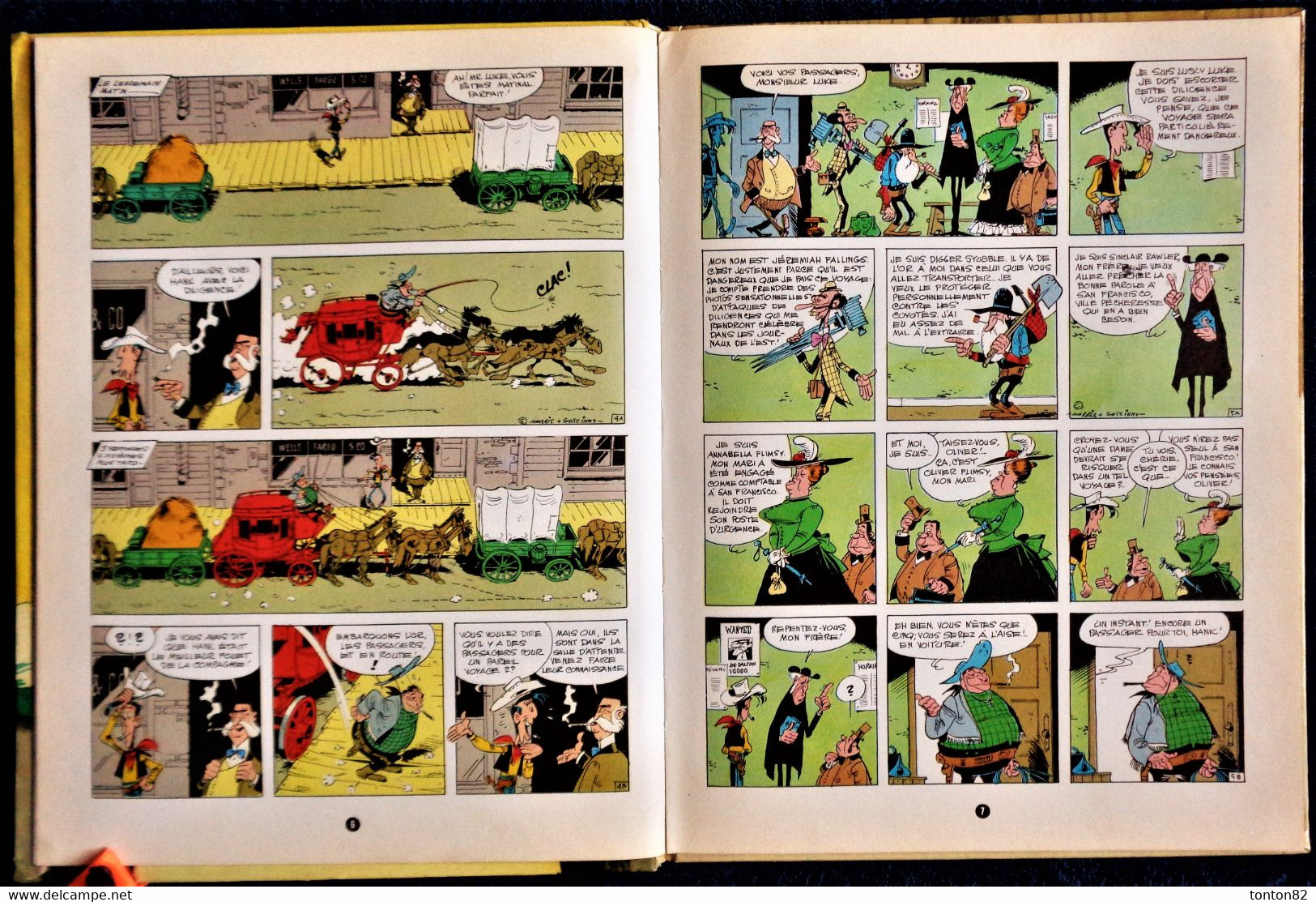 Morris et Goscinny - Lucky Luke - La Diligence - DARGAUD Éditeur - ( 1971 )  .