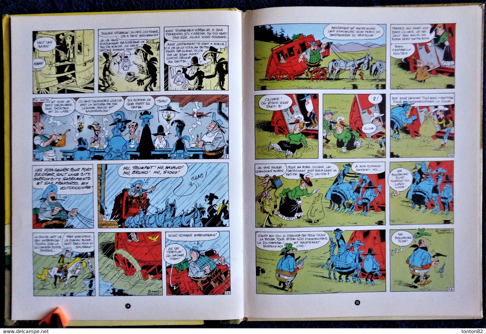 Morris et Goscinny - Lucky Luke - La Diligence - DARGAUD Éditeur - ( 1971 )  .