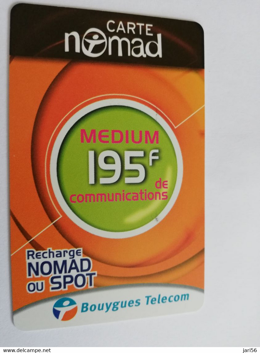 FRANCE/FRANKRIJK  NOMAD CARTE  SMALL NOMAD OU SPOT    195FR  PREPAID  USED    ** 9438** - Mobicartes: Móviles/SIM)