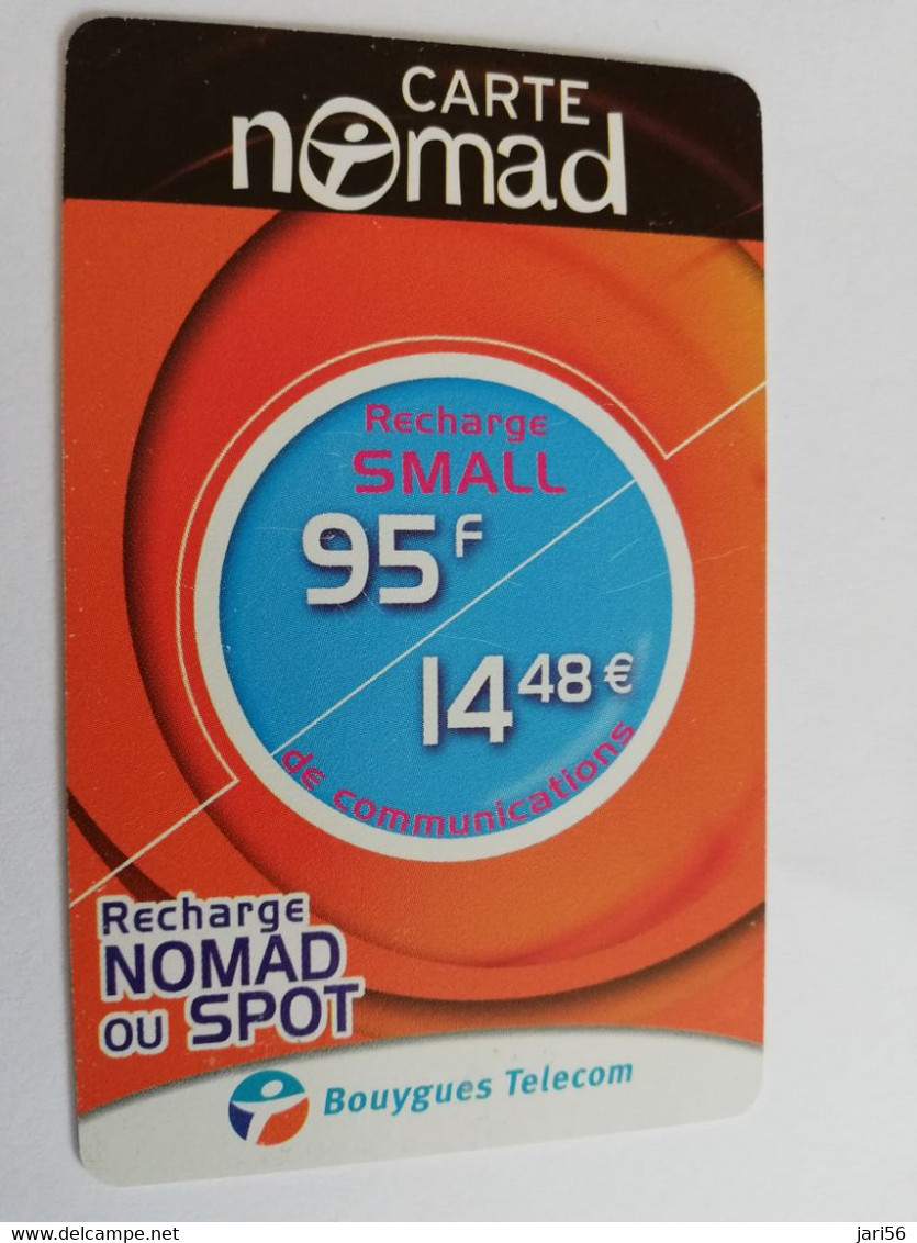 FRANCE/FRANKRIJK  NOMAD CARTE  SMALL NOMAD OU SPOT    95FR  PREPAID  USED    ** 9439** - Mobicartes (GSM/SIM)