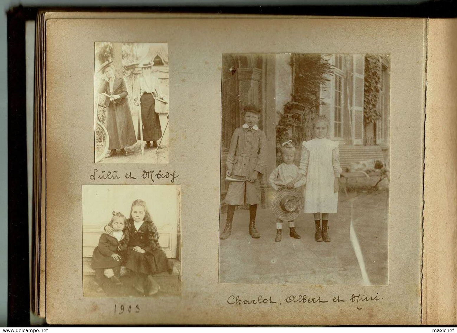 Album photo Famille Luxembourg "Villégiatures et Loisirs" de 1898 à 1904 - dans son jus, reliure abimée, tout est scanné