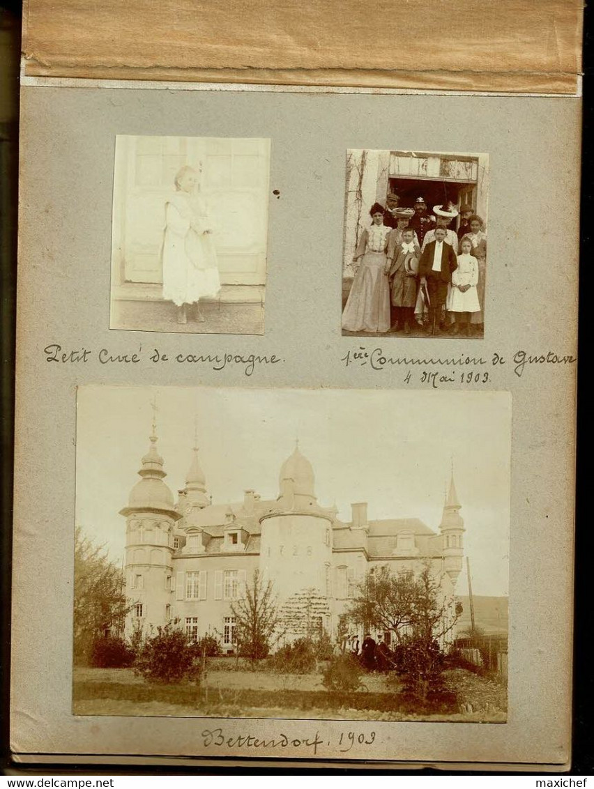 Album photo Famille Luxembourg "Villégiatures et Loisirs" de 1898 à 1904 - dans son jus, reliure abimée, tout est scanné