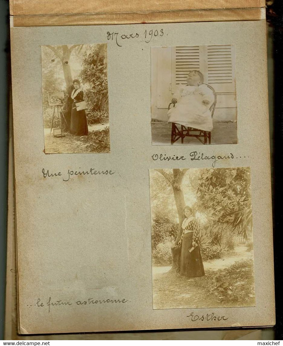 Album photo Famille Luxembourg "Villégiatures et Loisirs" de 1898 à 1904 - dans son jus, reliure abimée, tout est scanné