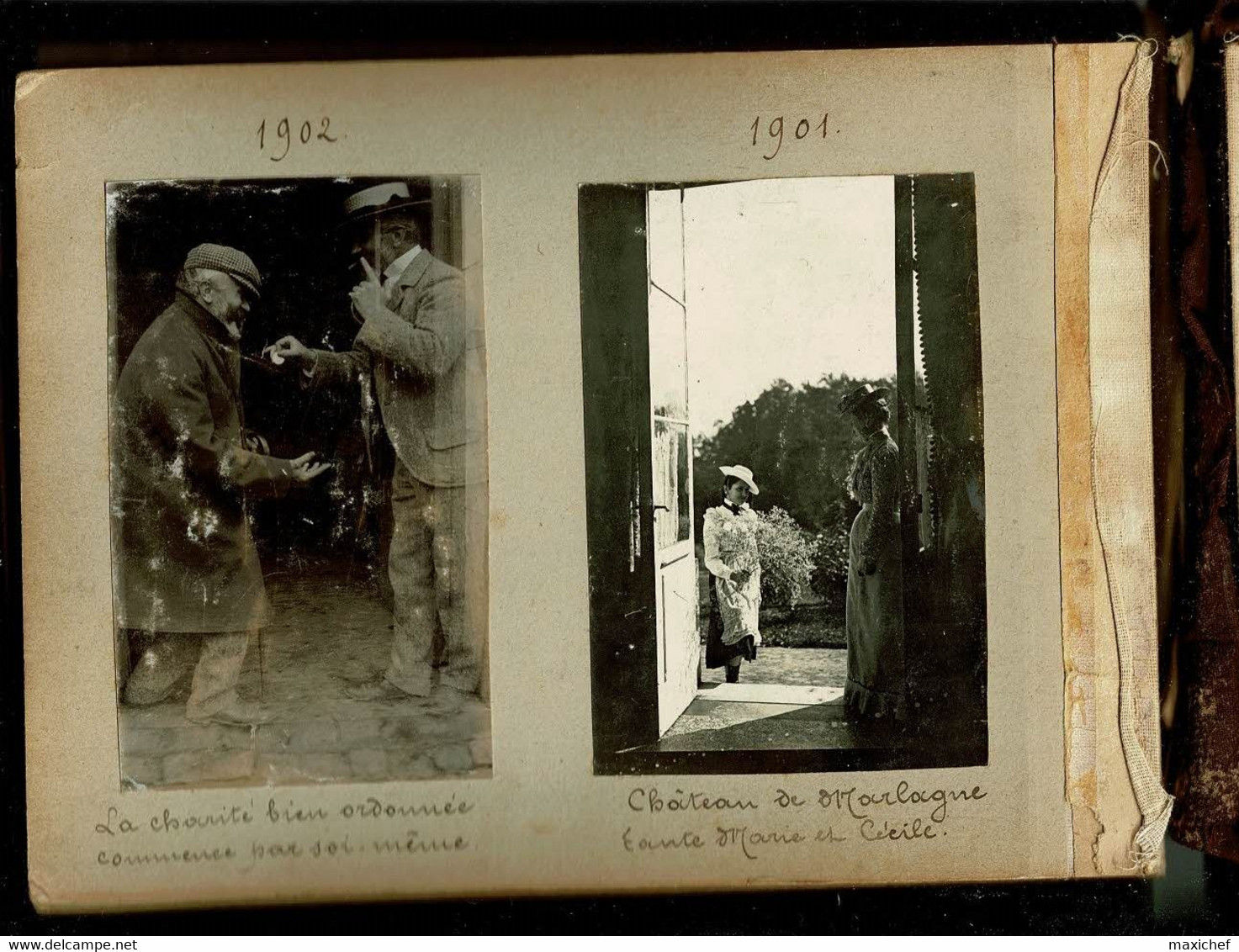 Album photo Famille Luxembourg "Villégiatures et Loisirs" de 1898 à 1904 - dans son jus, reliure abimée, tout est scanné