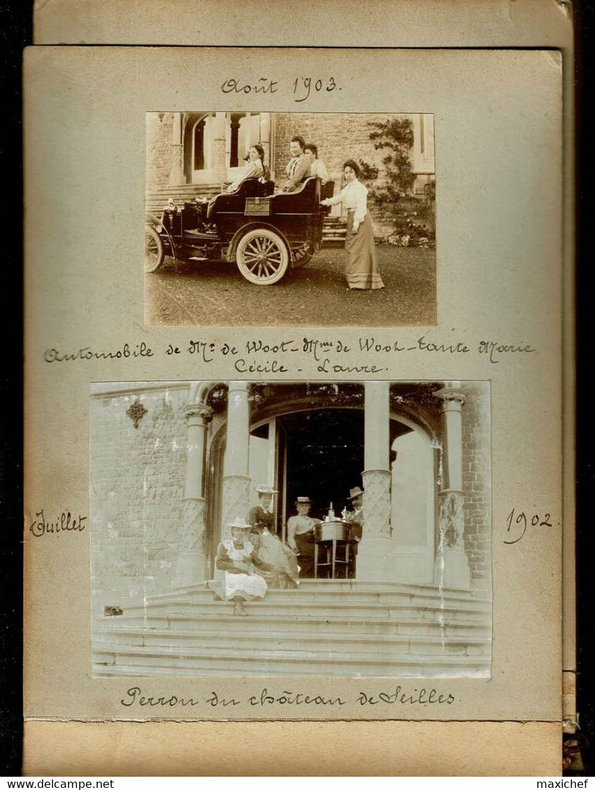 Album photo Famille Luxembourg "Villégiatures et Loisirs" de 1898 à 1904 - dans son jus, reliure abimée, tout est scanné