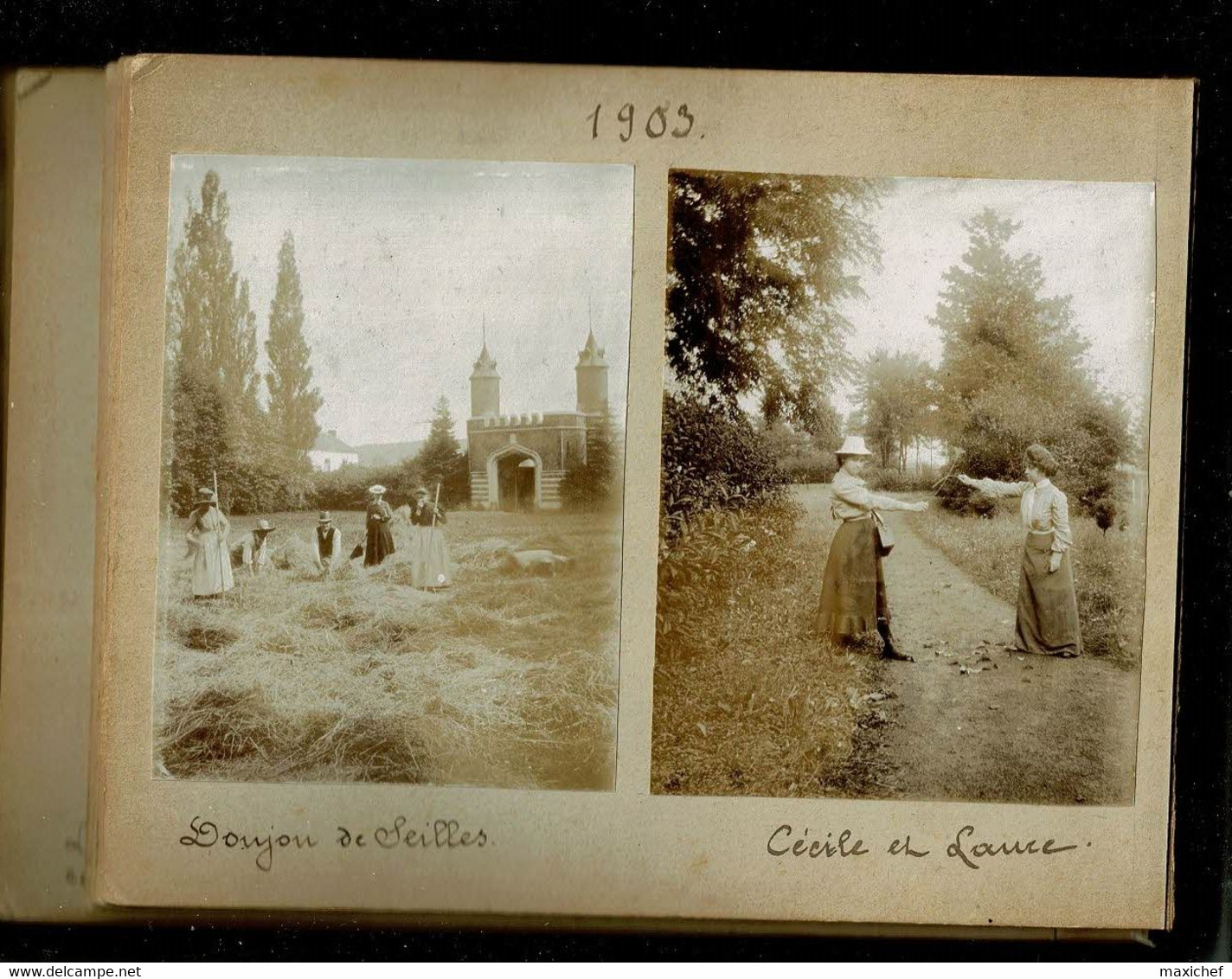 Album photo Famille Luxembourg "Villégiatures et Loisirs" de 1898 à 1904 - dans son jus, reliure abimée, tout est scanné