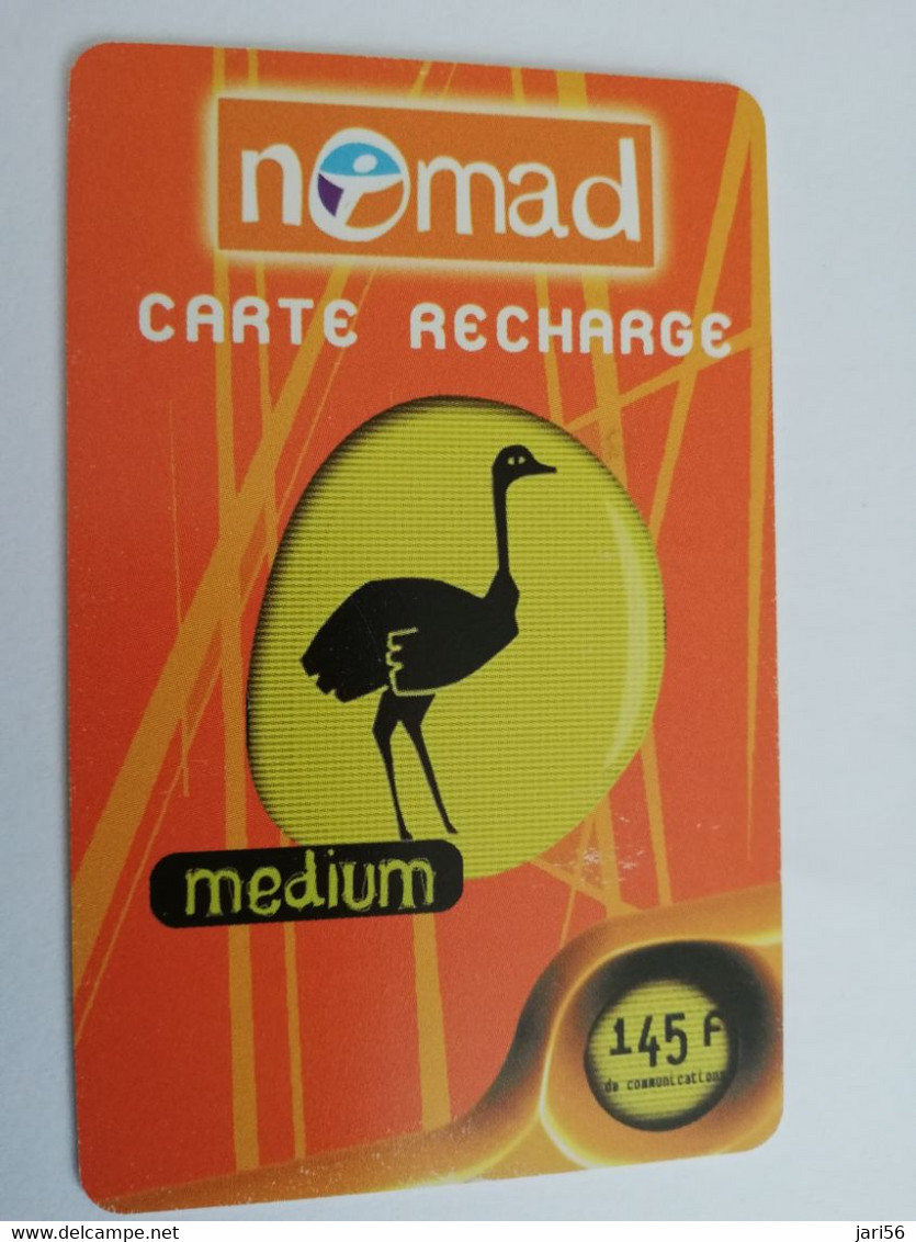 FRANCE/FRANKRIJK  NOMAD CARTE  MEDIUM/BIRD   NOMAD OU SPOT    145 FR  PREPAID  USED    ** 9442** - Mobicartes (GSM/SIM)