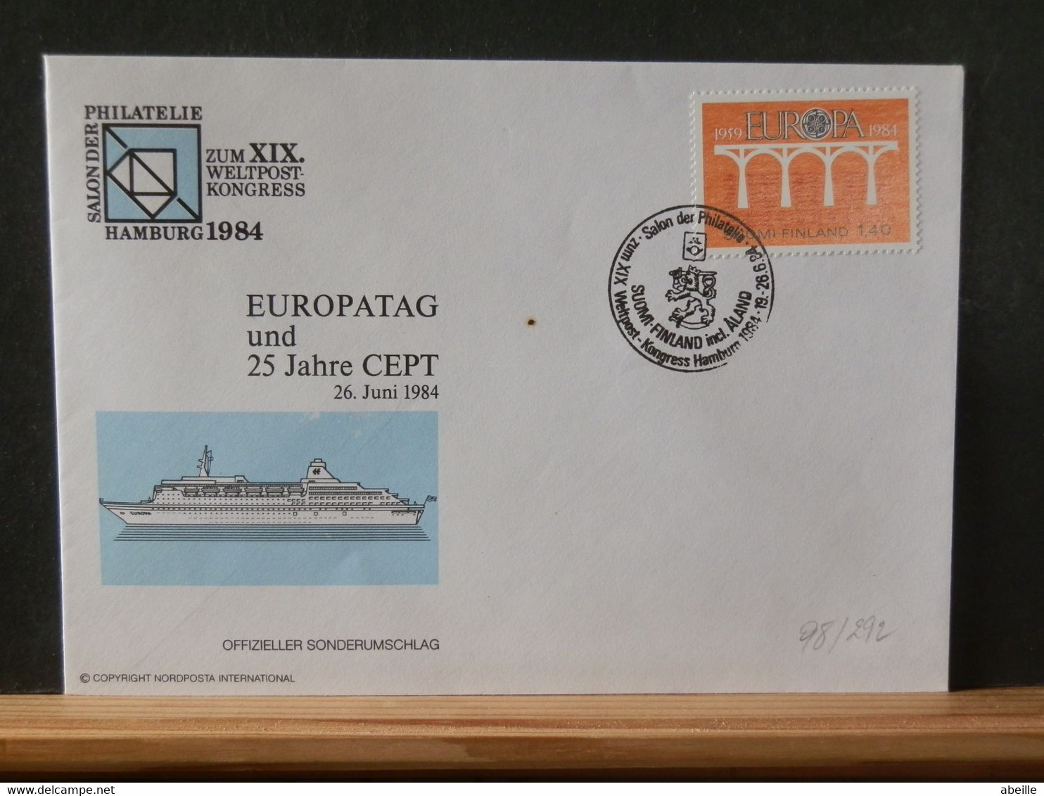 98/292 DOC. FINLANDE 1984 - Storia Postale