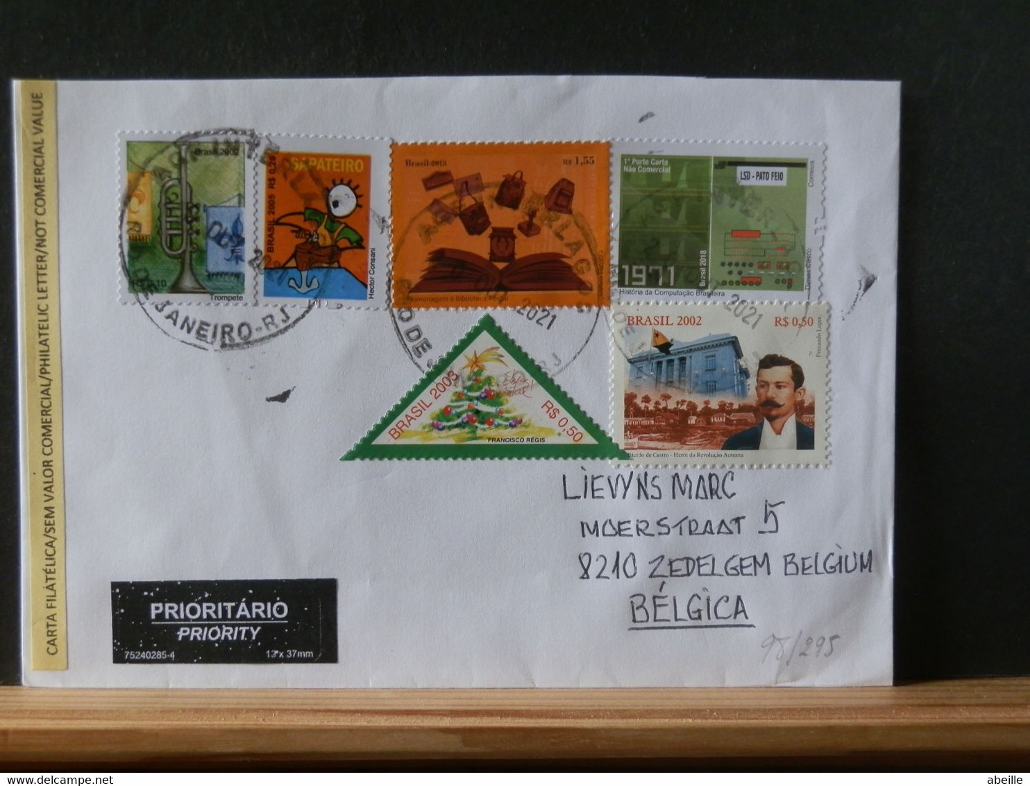 98/295 LETTRE BRAZIL   2021 POUR LA BELG. - Briefe U. Dokumente