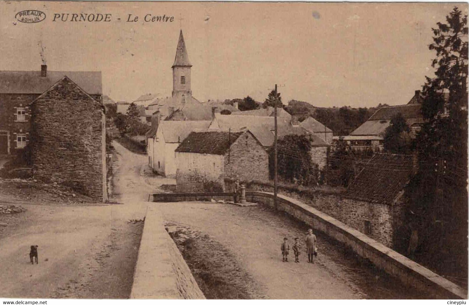 Yvoir - Purnode - Centre Du Village - Pompe / Fontaine - Animée - VPF - Yvoir