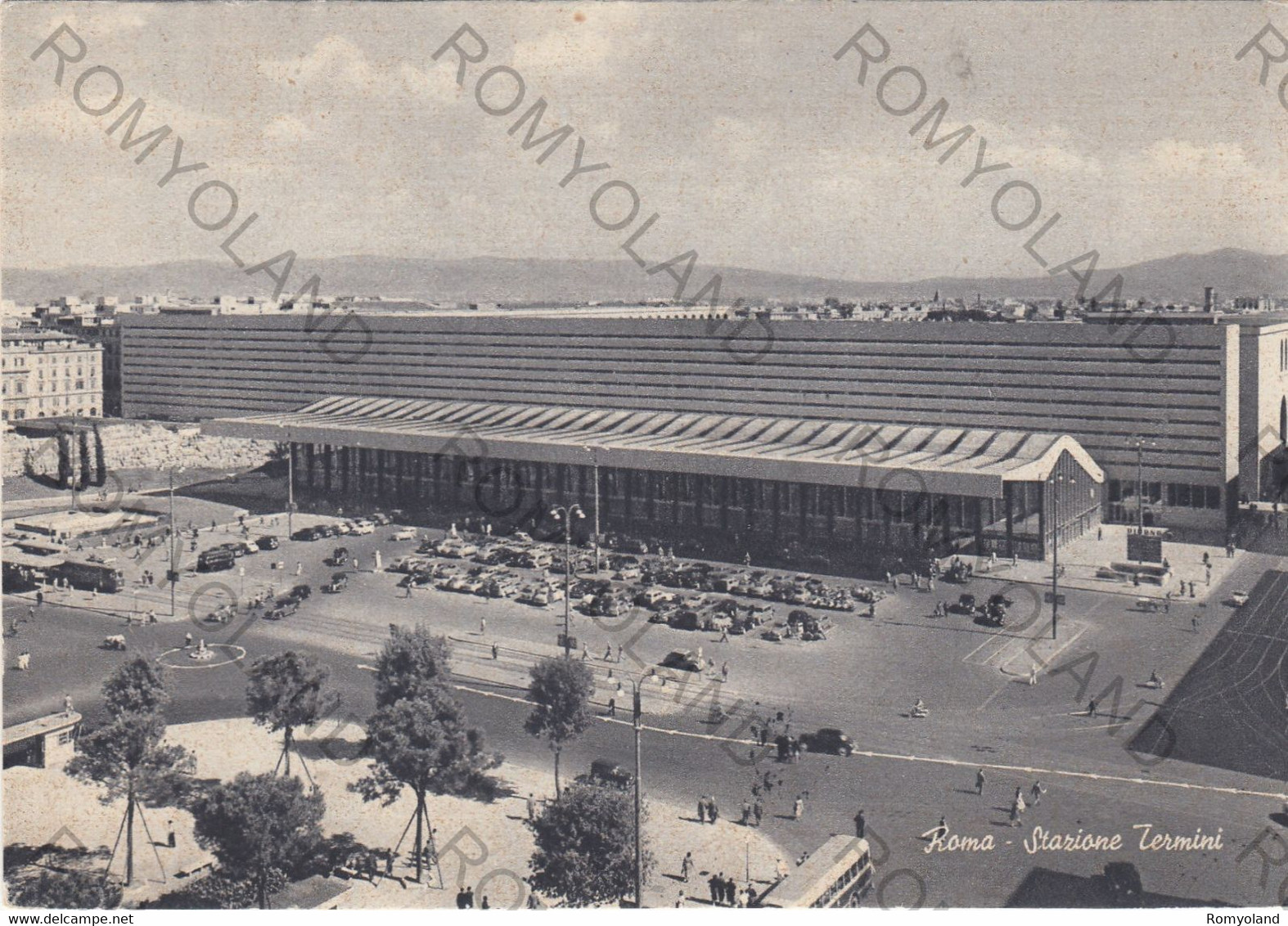 CARTOLINA  ROMA,LAZIO,STAZIONE TERMINI,STORIA,RELIGIONE,CULTURA,MEMORIA,IMPERO ROMANO,BELLA ITALIA,NON VIAGGIATA - Stazione Termini