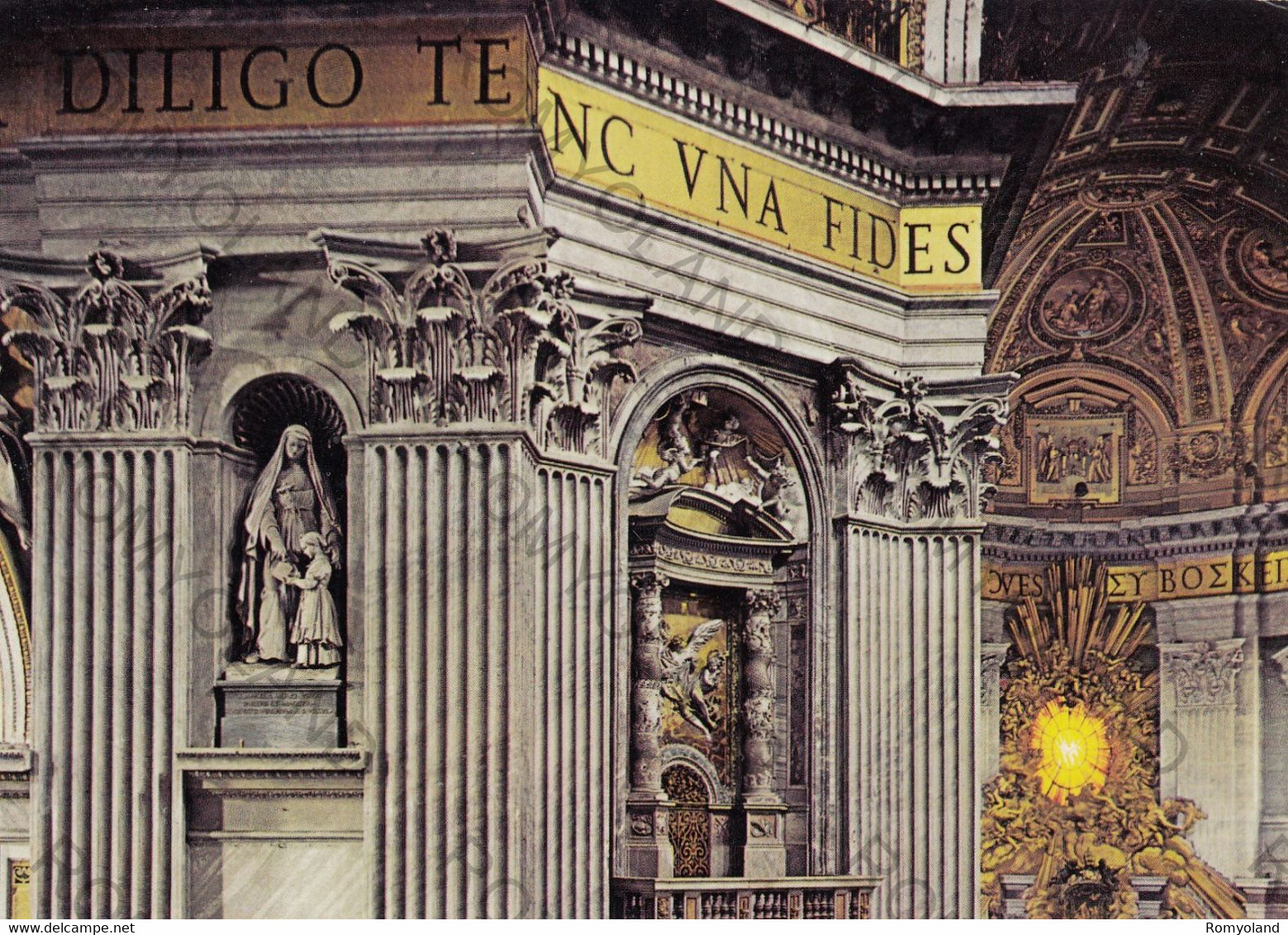 CARTOLINA  ROMA,LAZIO,BASILICA DI S.PIETRO,S.ANGELA MERICI (1474-1540),SCULTORE GALLI,STORIA,BELLA ITALIA,NON VIAGGIATA - Stazione Termini