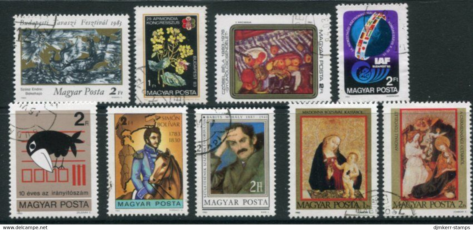 HUNGARY 1983 Nine Commemoratives Issues Used. - Oblitérés
