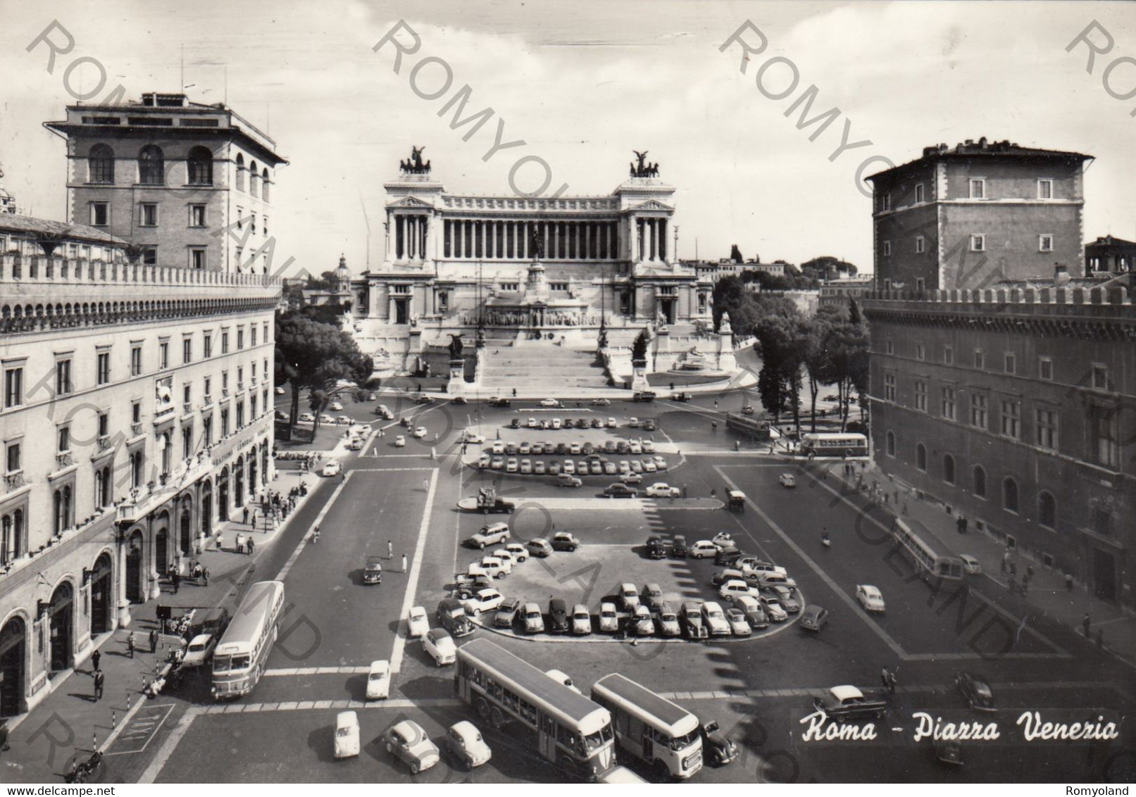 CARTOLINA  ROMA,LAZIO,PIAZZA VENEZIA,STORIA,RELIGIONE,CULTURA,MEMORIA,IMPERO ROMANO,BOLLO STACCATO,VIAGGIATA 1964 - Ponts