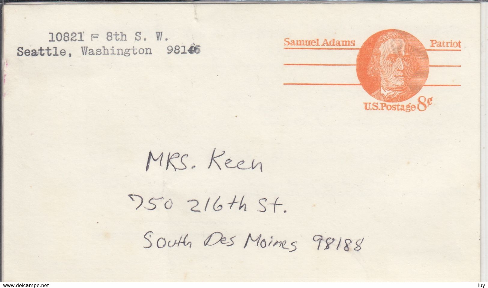 Appointment Postal Card, Entier Card, Issued From Seattle-King, Dept. Of Public Health, Postal Stationary, Scott UX66 - 1961-80