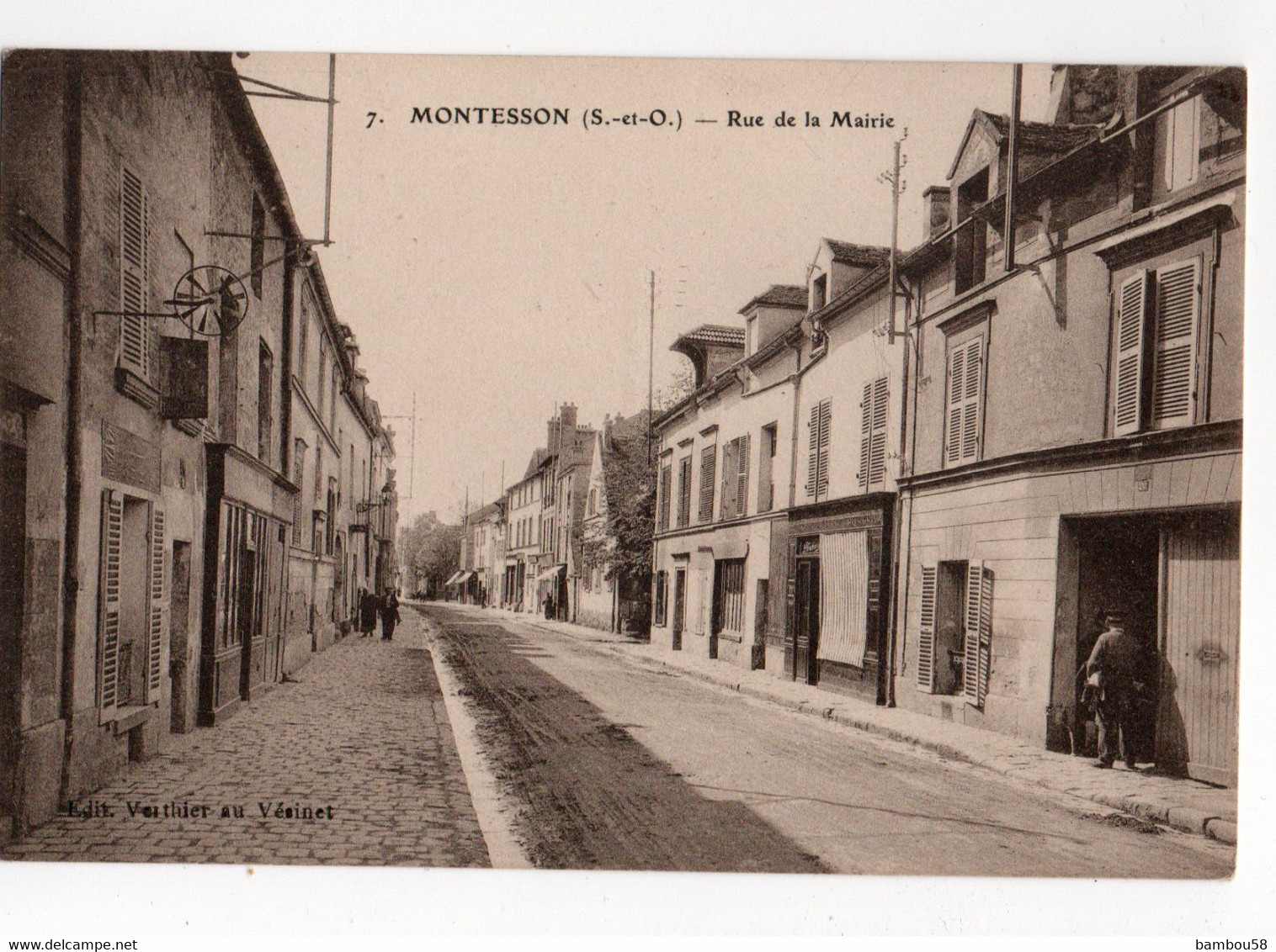 MONTESSON * YVELINES * RUE DE LA MAIRIE * Carte N° 7 * édit. Verthier, Vésinet - Montesson