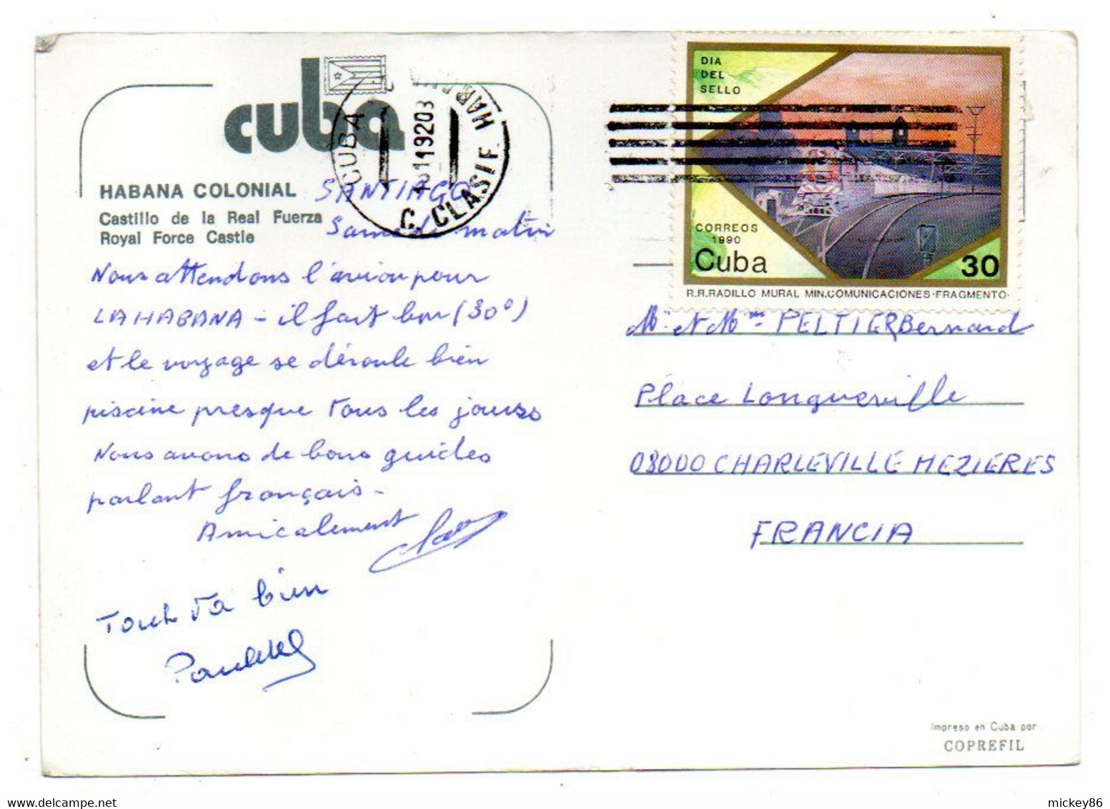 Cuba --1992--HABANA COLONIAL--Castillo De La Real Fuerza ..................beau Timbre .....à Saisir - Cuba