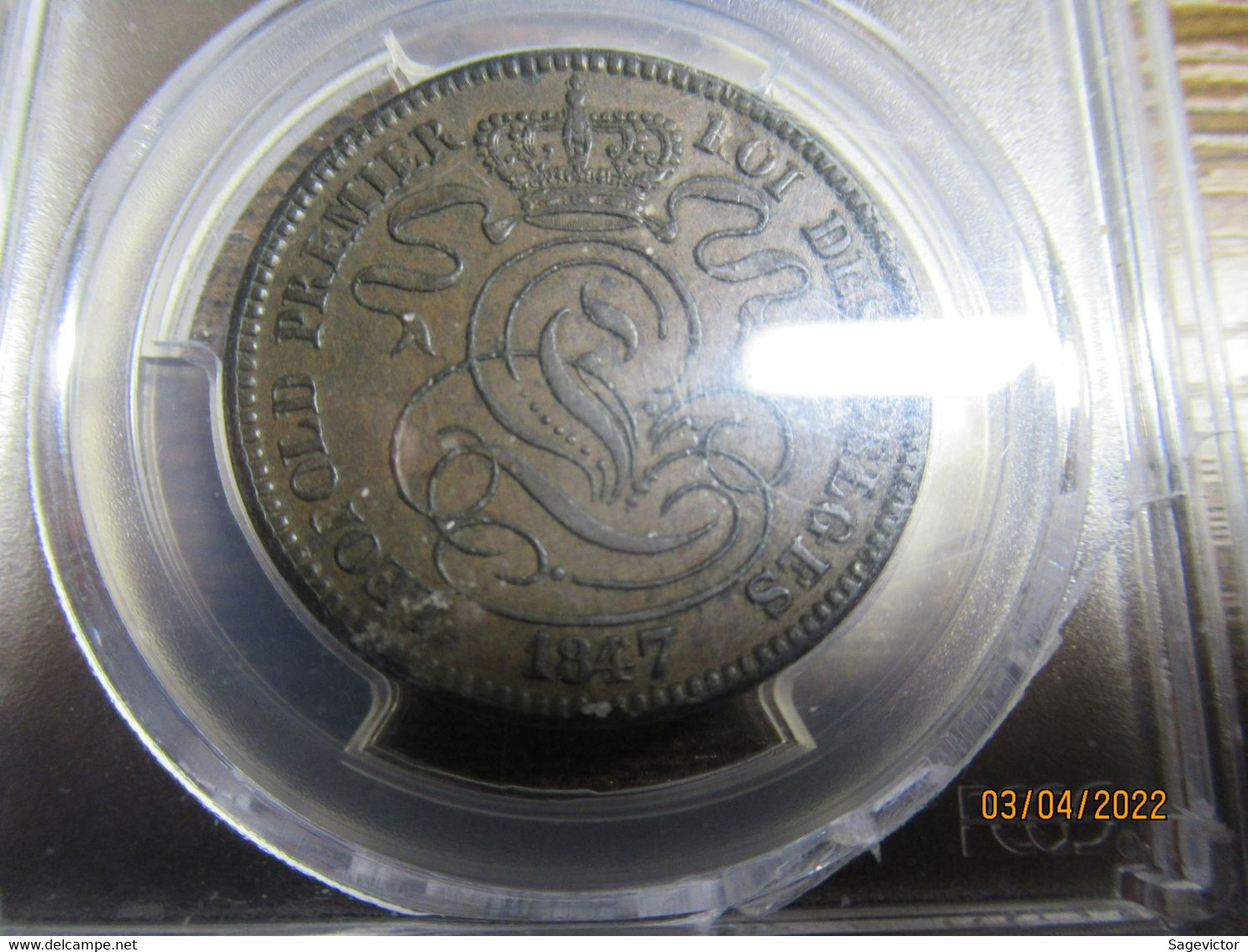 Belgique   10 Centimes 1847/37  MS 55 - 10 Centimes