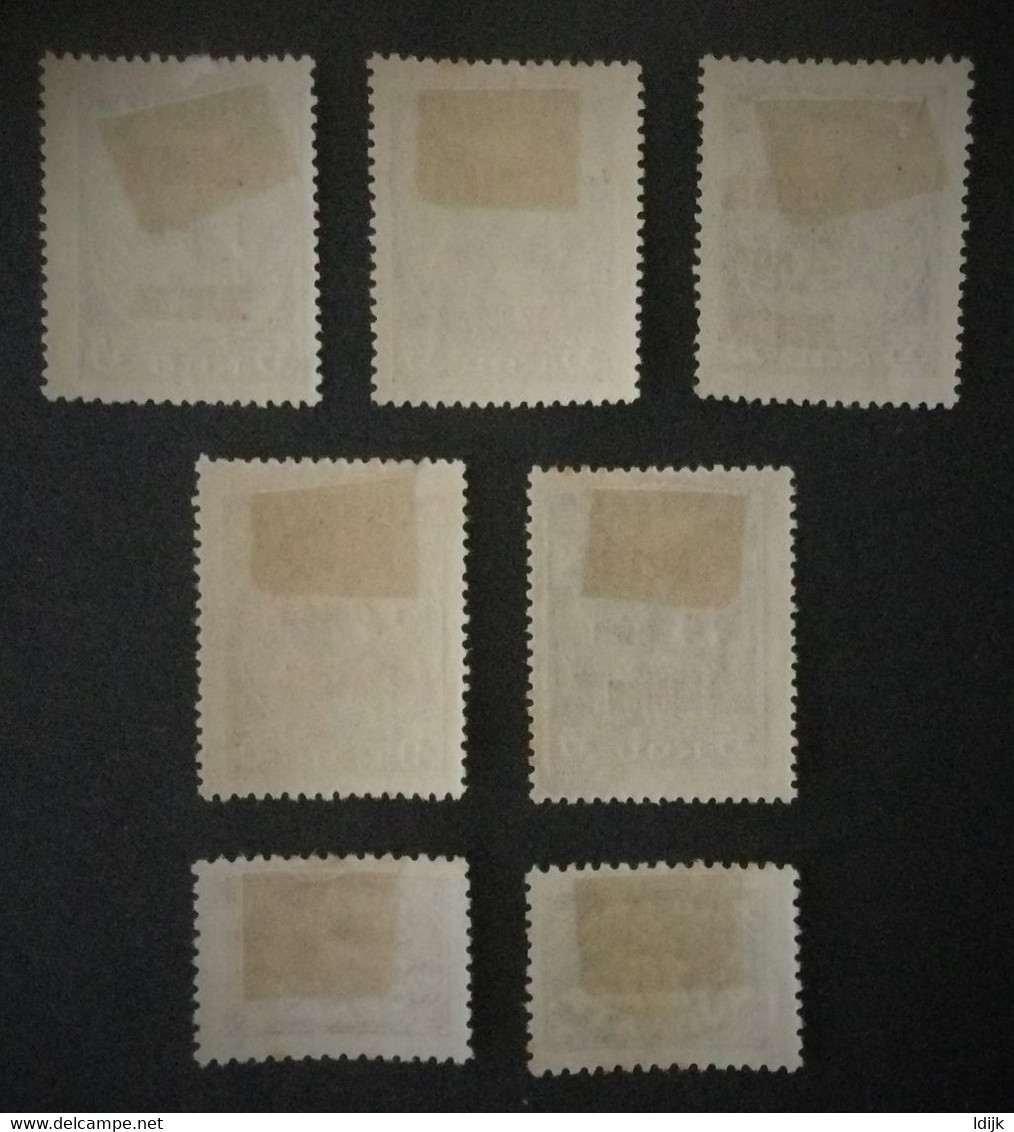 1924-1925 Portomarken*) Mi. 1, 2, 3, 6, 7, 14, 16 - Impuestos