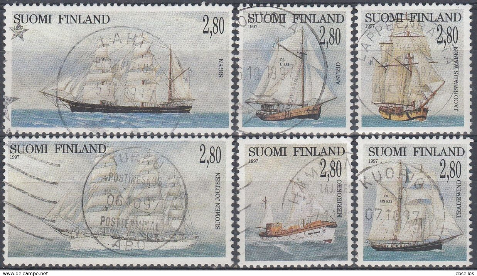 FINLANDIA 1997 YVERT Nº 1351/56 USADO - Used Stamps