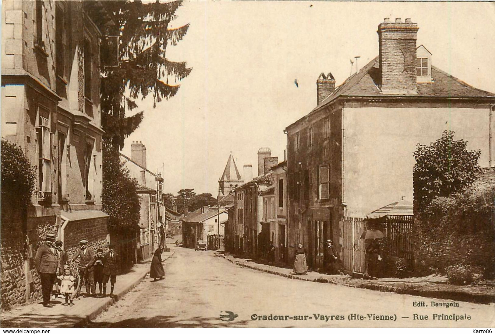 Oradour Sur Vayres * La Rue Principale Du Village * Villageois - Oradour Sur Vayres