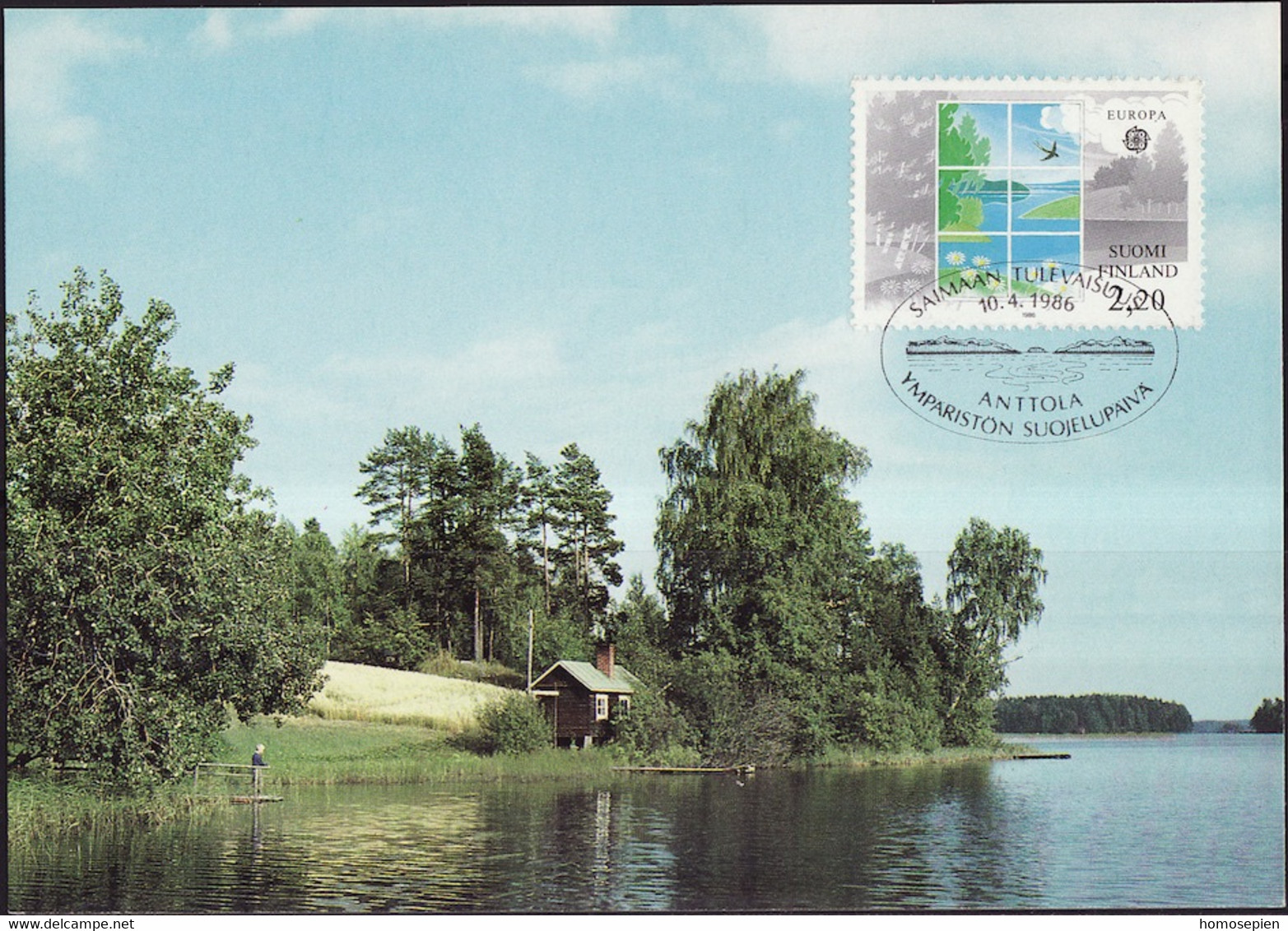 Finlande - Finnland - Finland CM 1986 Y&T N°950 - Michel N°986 - 2,20m EUROPA - Cartes-maximum (CM)