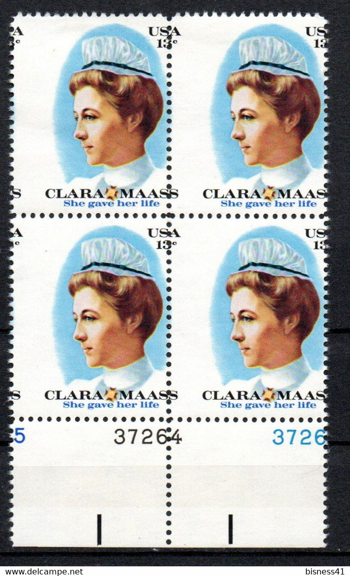 Etat Unis USA Amérique Saddle Stitching USA Stamp N° 1144 Clara Maas Piquage à Cheval 1976 - Variedades, Errores & Curiosidades