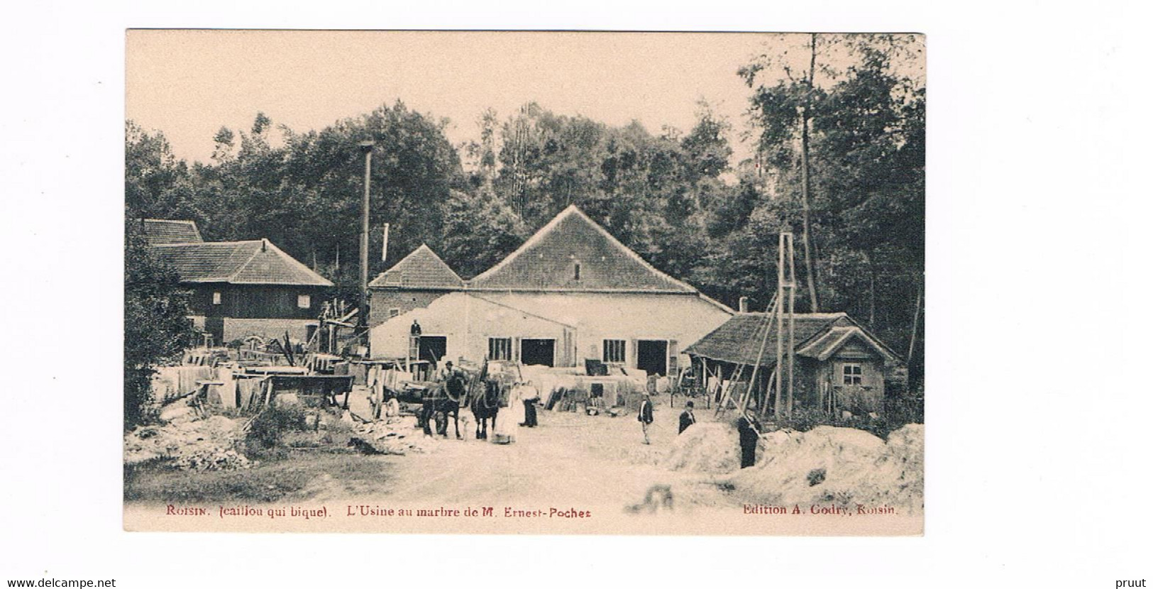 Honnelles Roisin Caillou Qui Bique L’usine Au Marbre De M. Ernest Pochez édit Godry Laiterie De La Villa - Honnelles