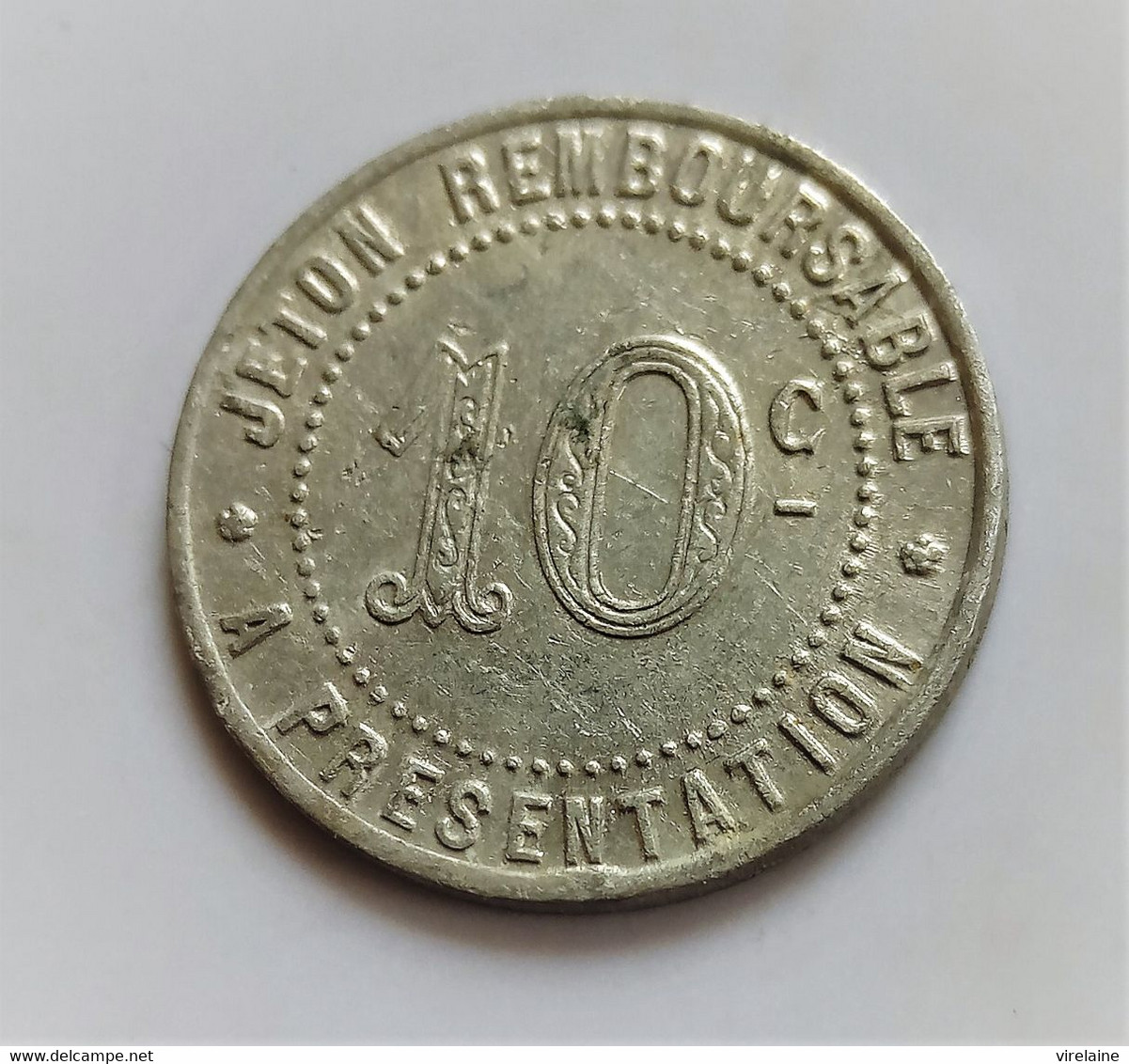 MONNAIE DE NECESSITE 10 CENTIMES JETON REMBOURSABE De L'HERAULT 1921 (B02 03) - Monétaires / De Nécessité