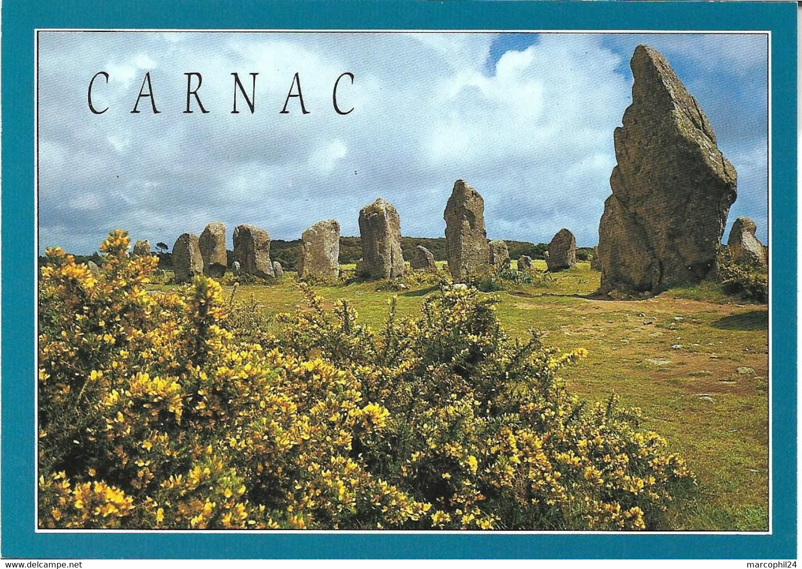 MEGALITHE + Carte Postale Neuve : CARNAC - Les Ajoncs Et Les MENHIRS, Morbihan + Ed JOS MX 2562 - Dolmen & Menhirs