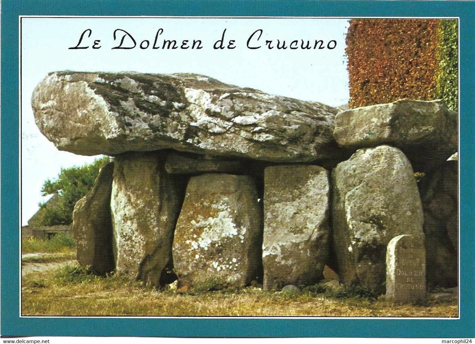 MEGALITHE + Carte Postale Neuve : PLOUHARNEL - DOLMEN De CRUCUNO - Région De CARNAC, Morbihan + Ed JOS MX 3575 - Dolmen & Menhirs