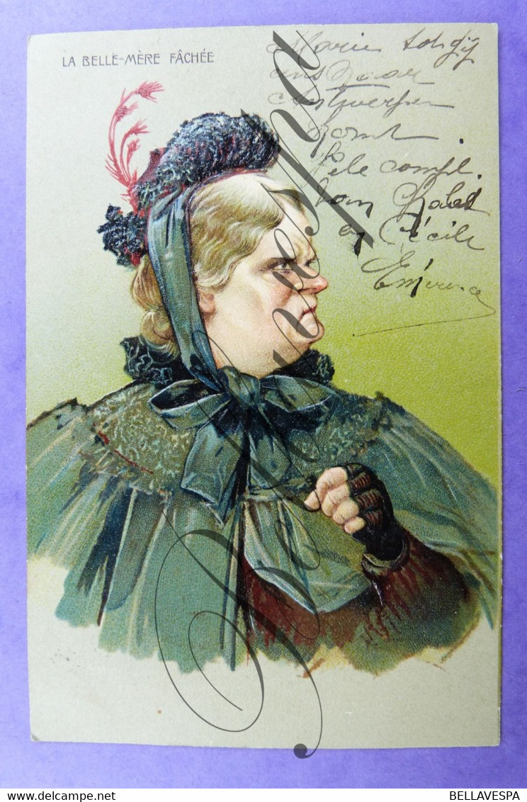 Fantasie 4 X Cpa Belle-Mère Emotionsserie Serie 3647-Impr. P.F. (1904) - Femmes