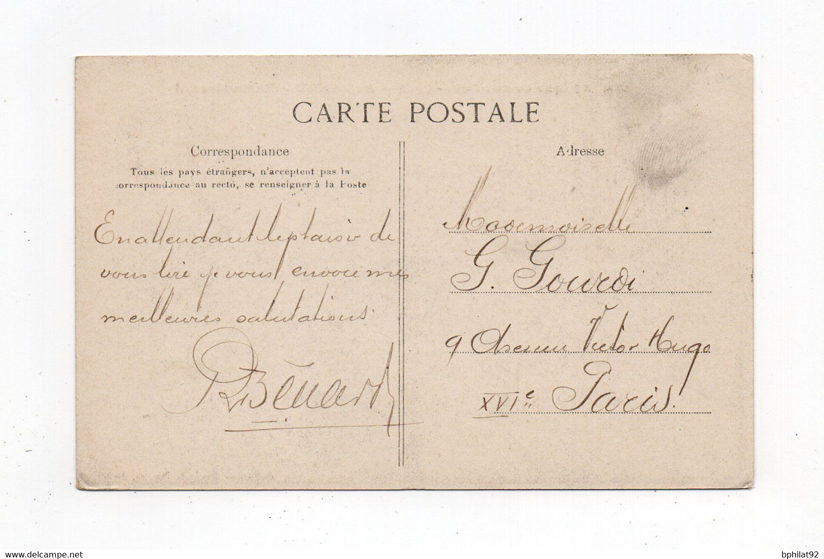 !!! GUINEE, CPA DE 1908 POUR PARIS, CACHET DE SAMPOUYARA (RARE) - Brieven En Documenten